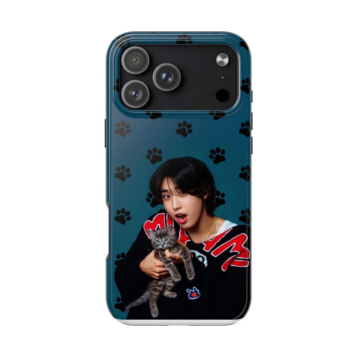 Han Jisung Paw Pattern Tough Phone Case — Photo Graphic Design