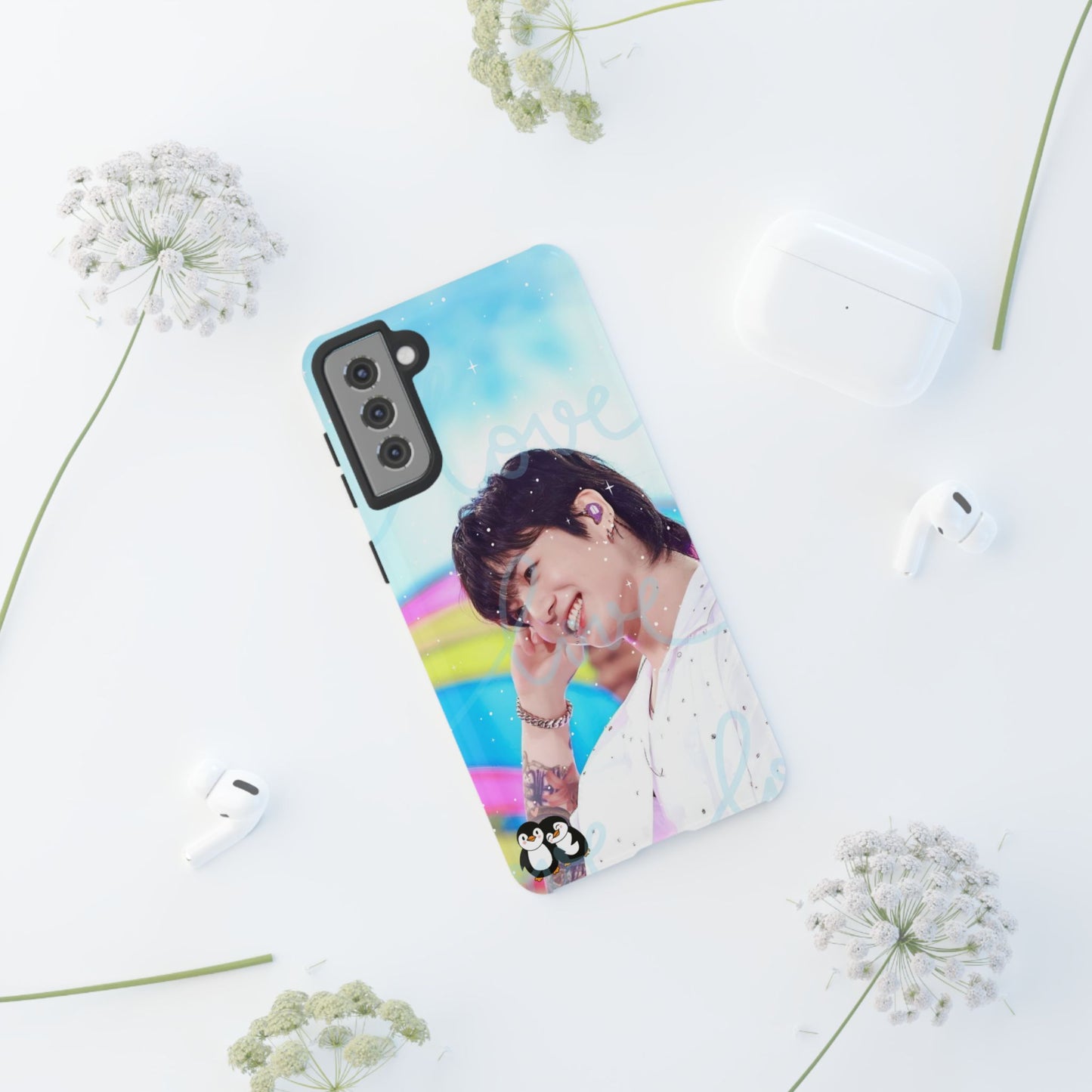 Jungkook Phone Case - Love Rainbow Kpop Design