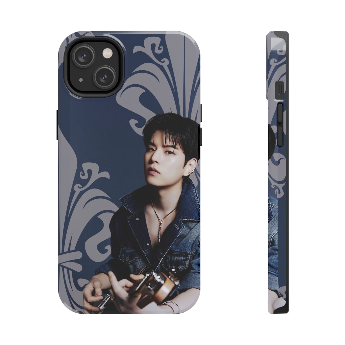 Kim Seungmin Tough Phone Case — Vintage Floral Portrait Design