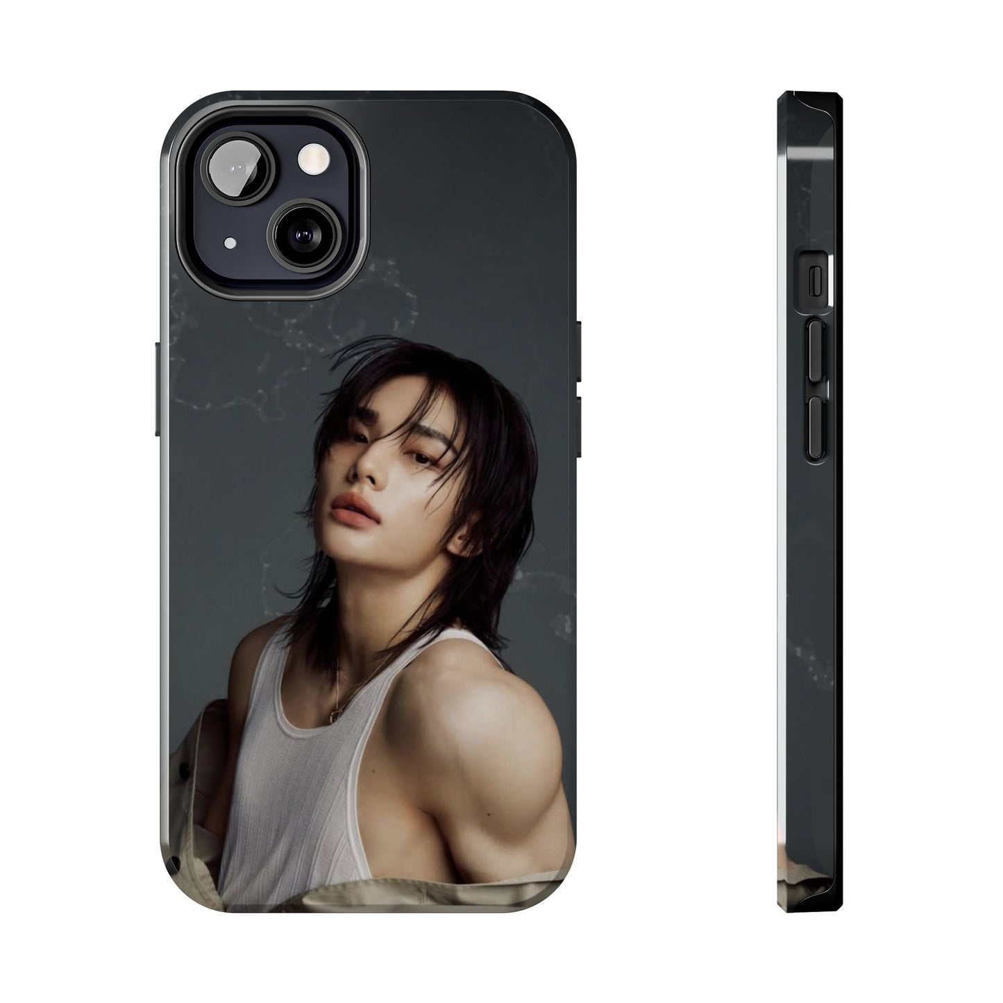 Hyunjin Tough Phone Case — Moody Portrait Slim Protective Case