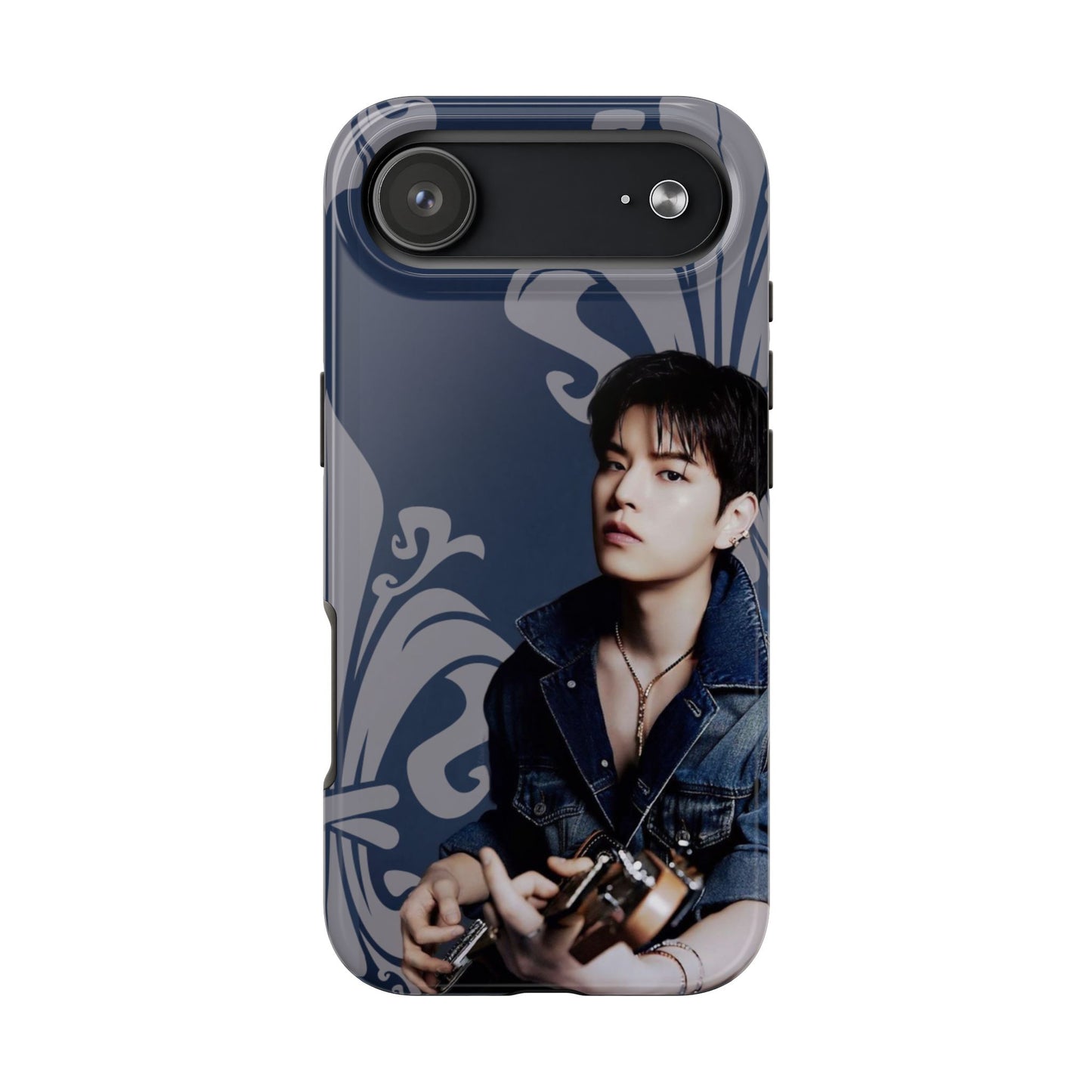 Kim Seungmin Tough Phone Case — Vintage Floral Portrait Design
