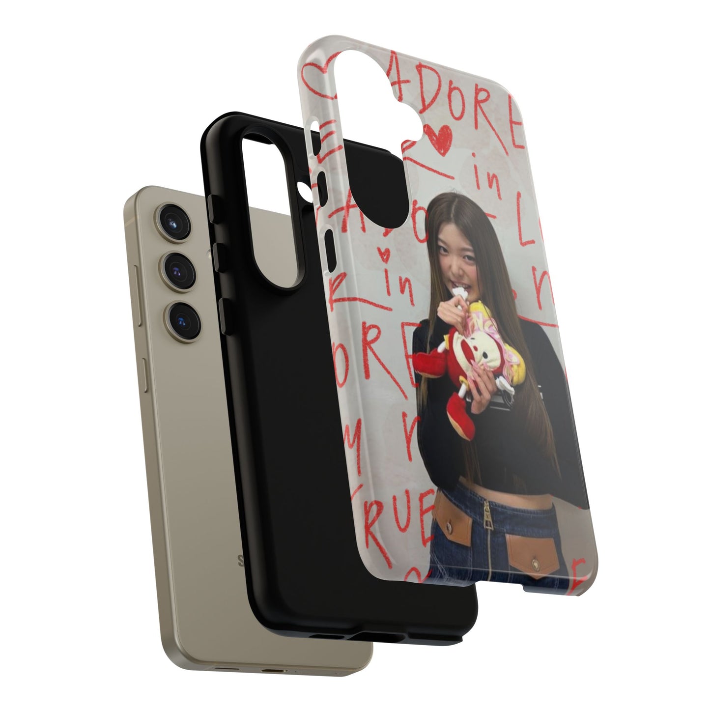 Yoonchae Phone Case — Adore Graffiti Heart Background