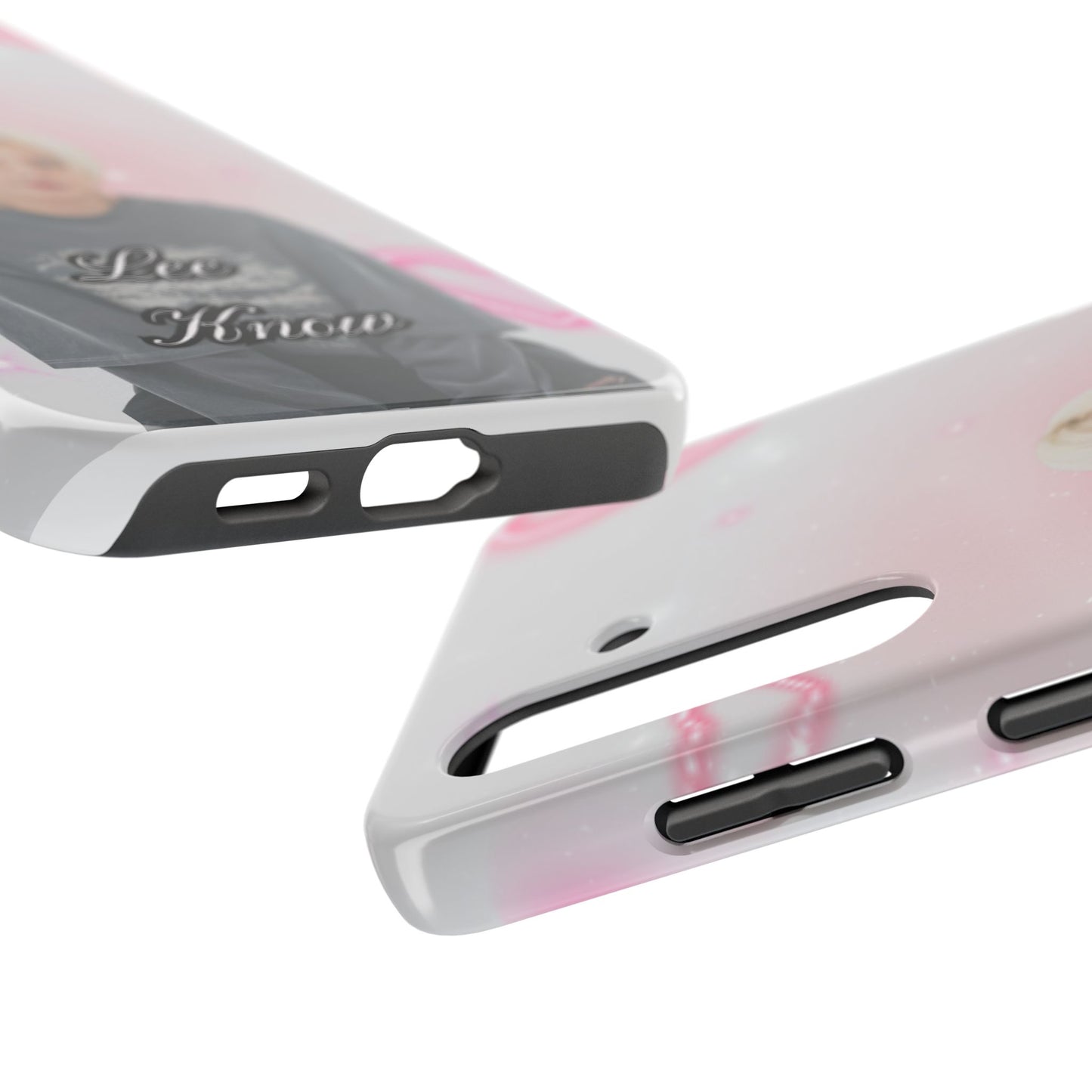 Lee Know Tough Phone Case — Pink Heart Photo Design