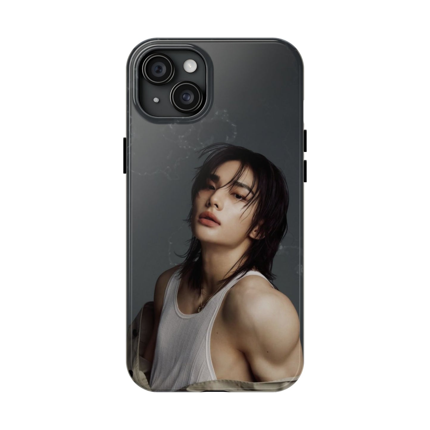 Hyunjin Tough Phone Case — Moody Portrait Slim Protective Case