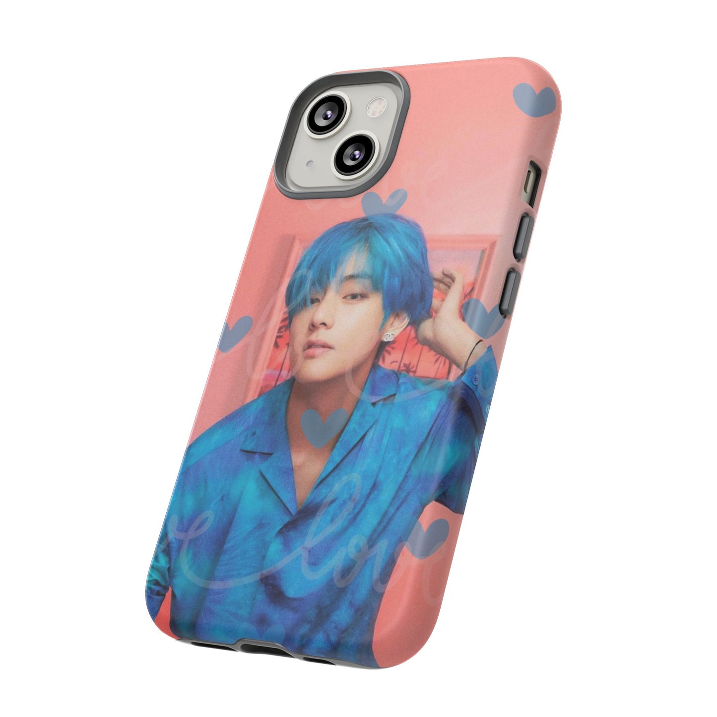 Taehyung Phone Case — Pink Heart/Love Kpop Design