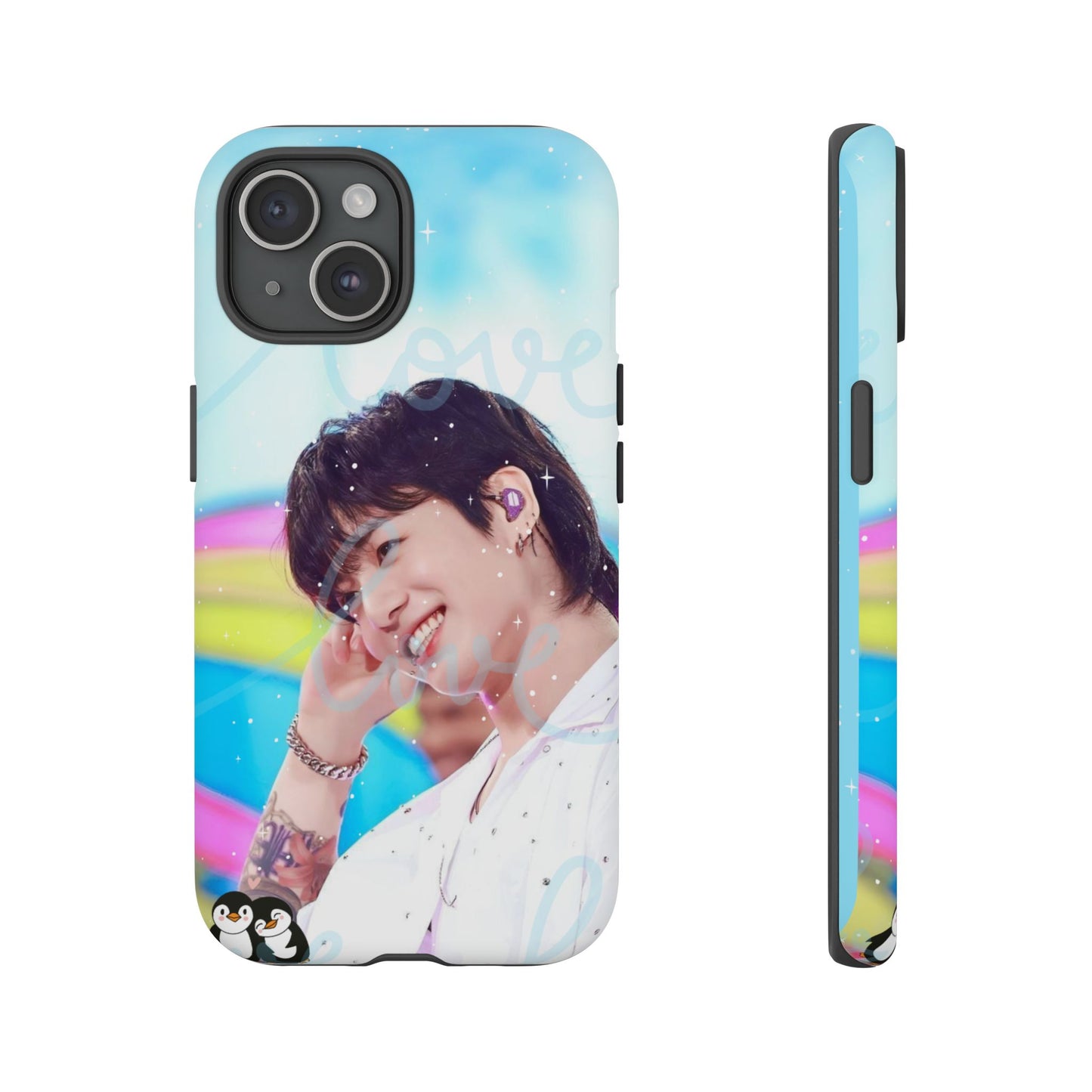 Jungkook Phone Case - Love Rainbow Kpop Design