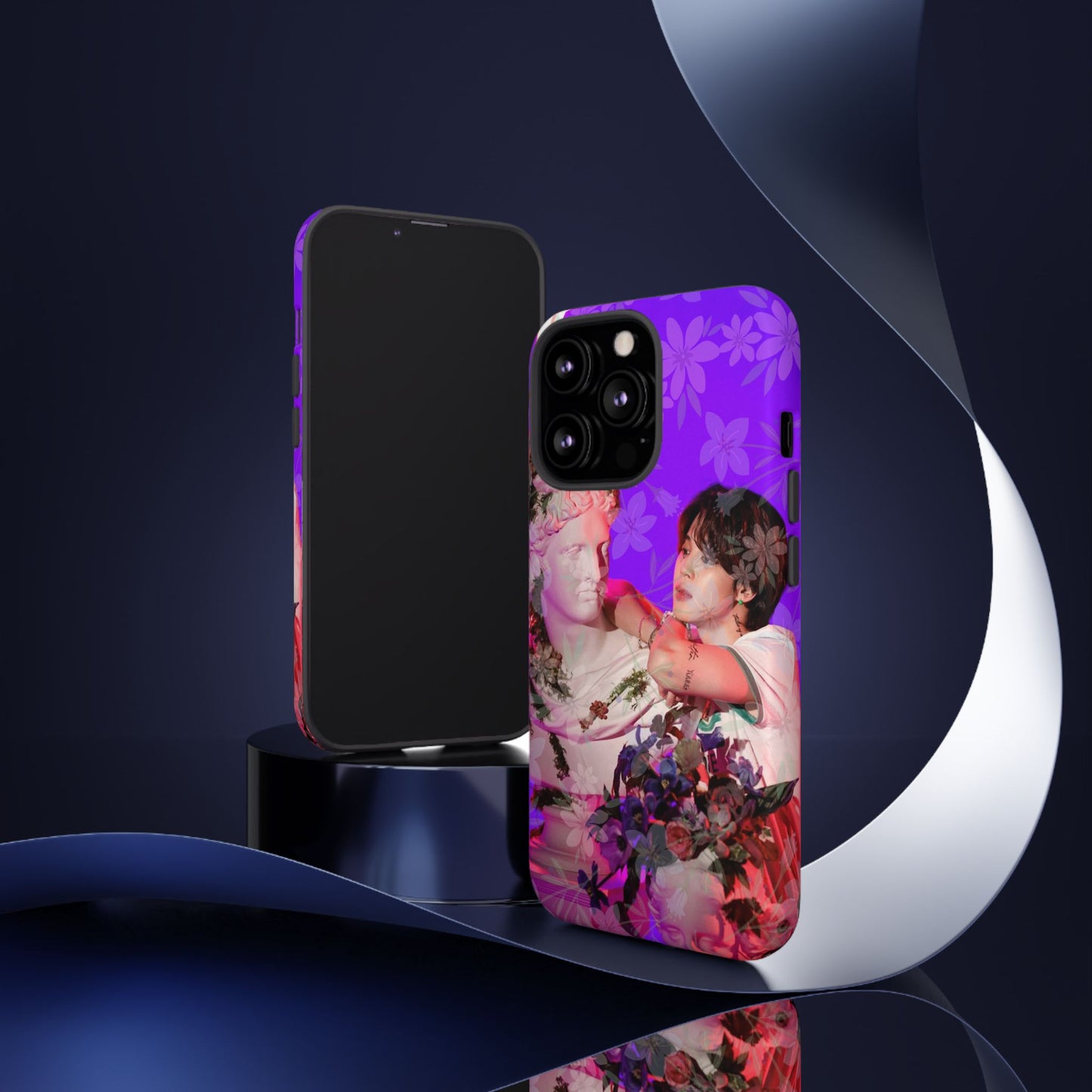 Park Jimin Phone Case — Retro Floral Phone Cover