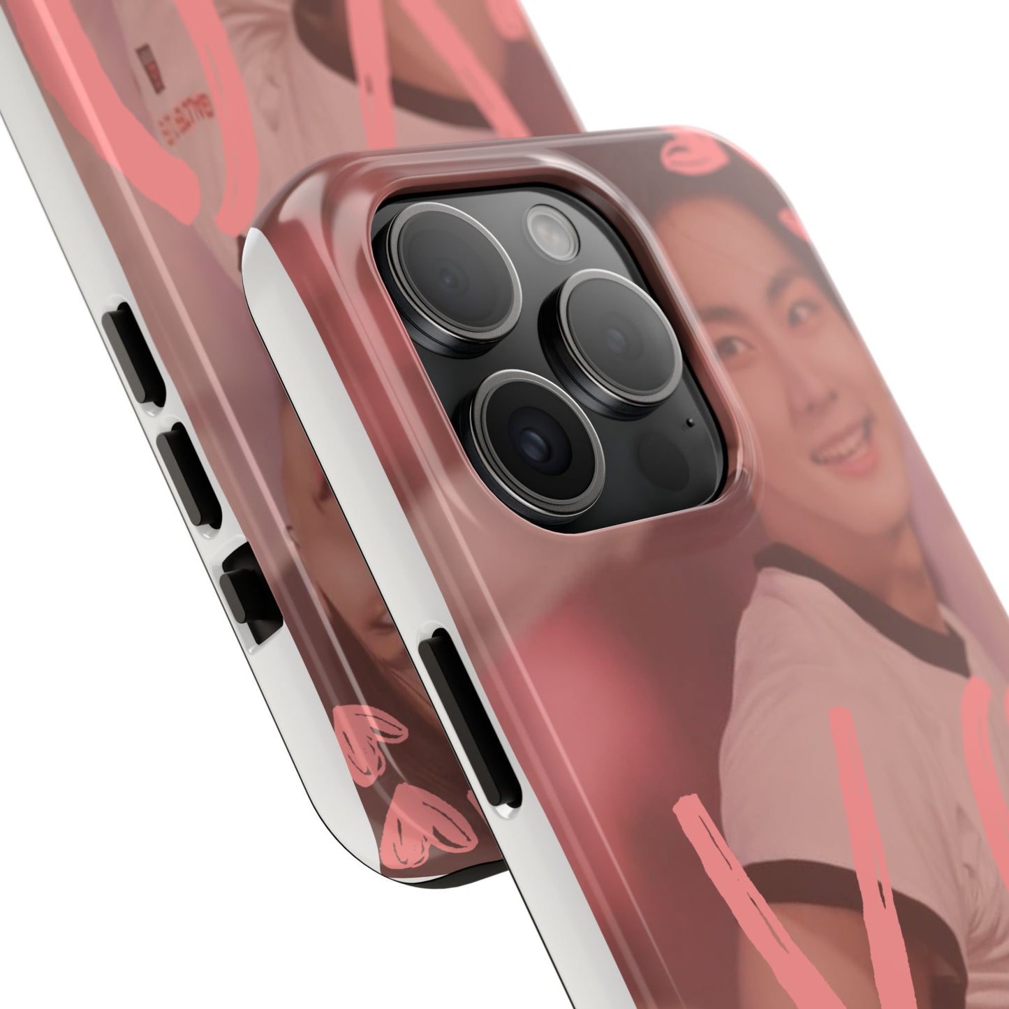 Romantic Jungwon Phone Case featuring 'XO' Design, Cute Gift for Teens, Valentine's Day, Durable Protection, Fashion Accessory, Love Themed