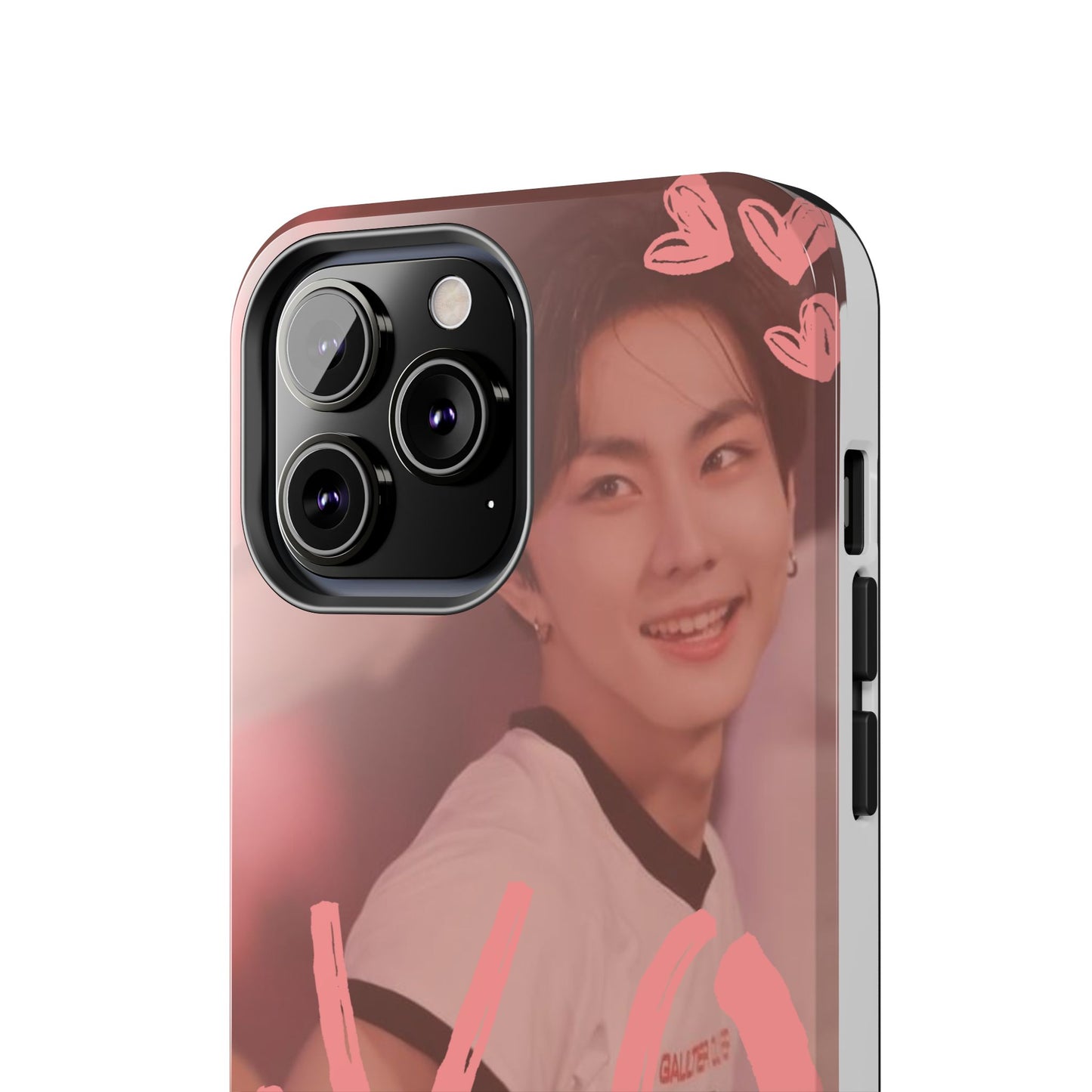 Romantic Jungwon Phone Case featuring 'XO' Design, Cute Gift for Teens, Valentine's Day, Durable Protection, Fashion Accessory, Love Themed
