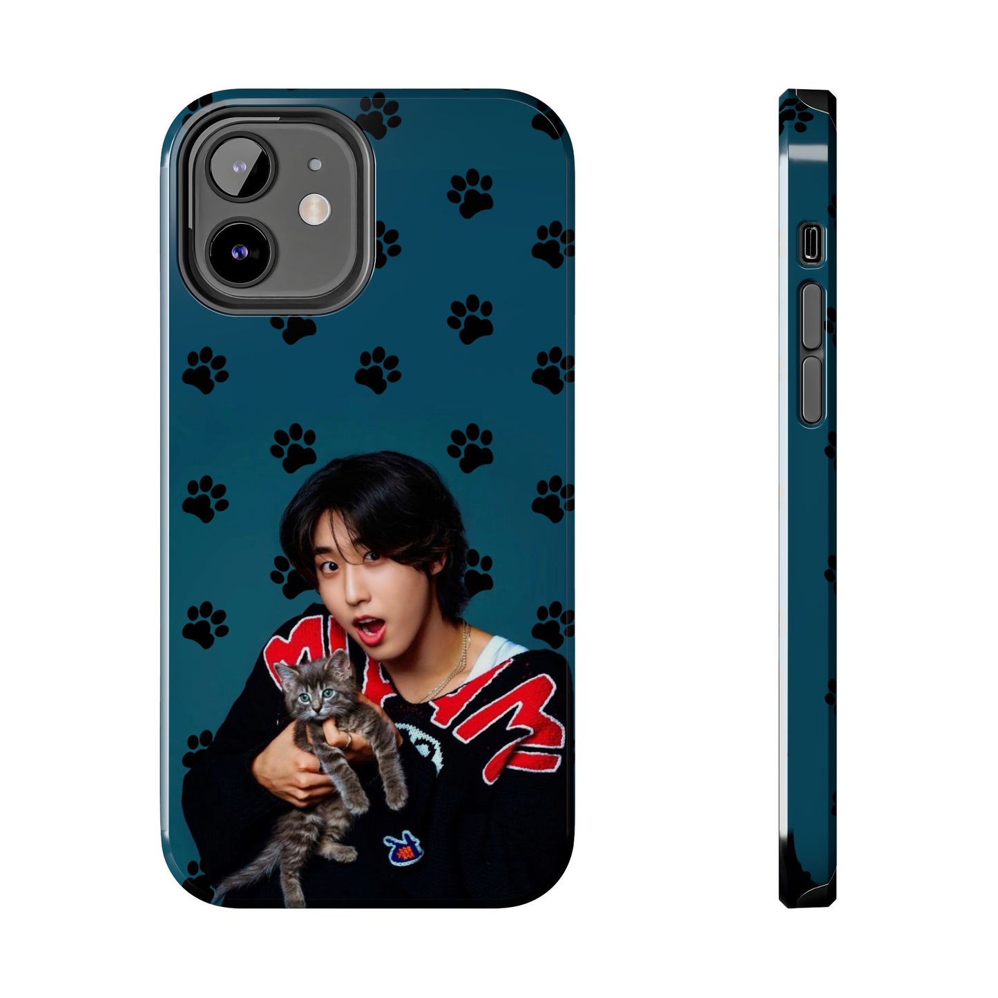 Han Jisung Paw Pattern Tough Phone Case — Photo Graphic Design