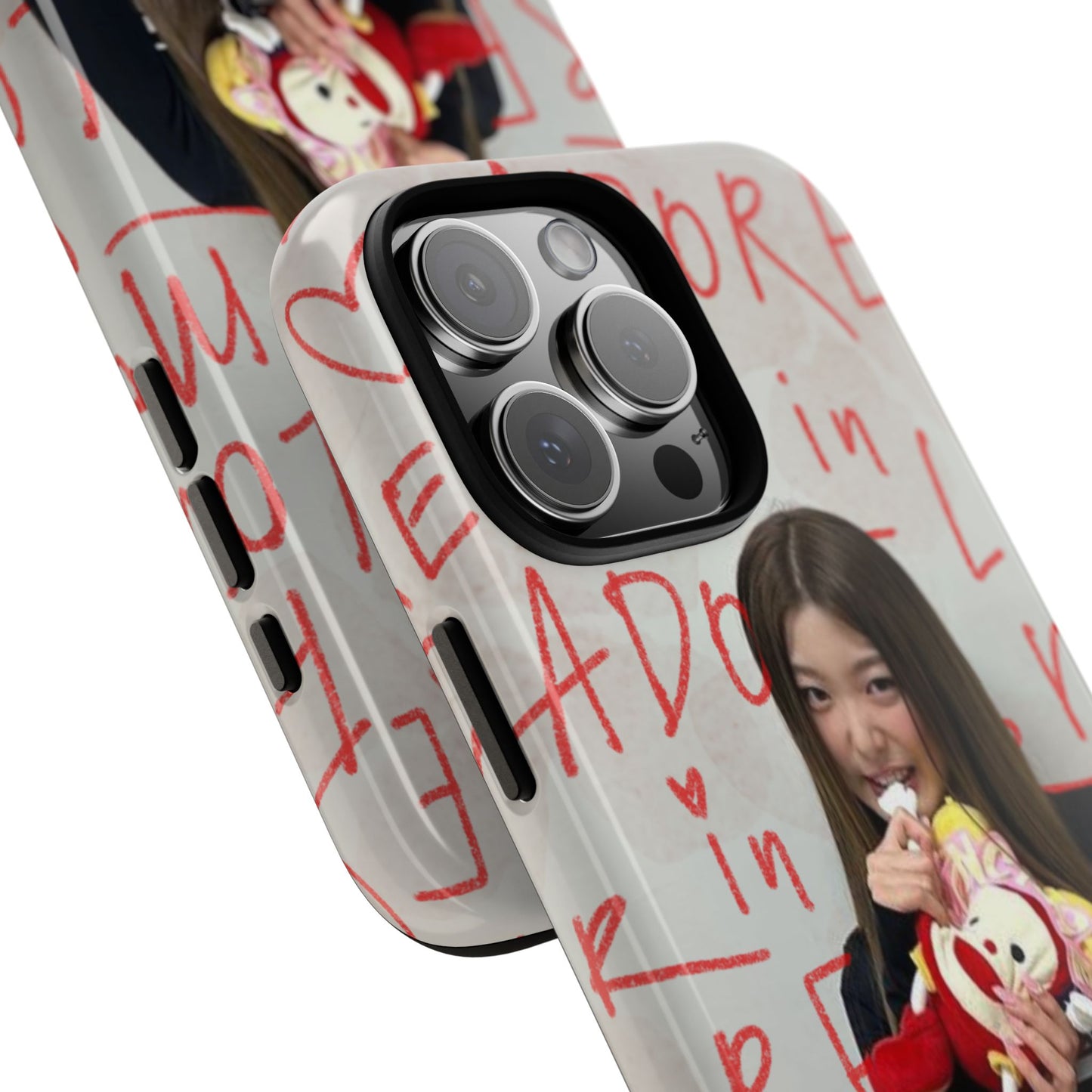 Yoonchae Phone Case — Adore Graffiti Heart Background