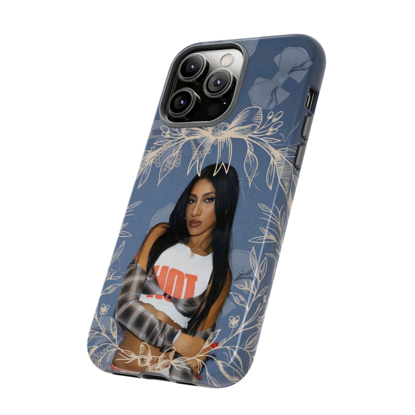 Lara Tough Phone Case — Protective Slim Case with Bow Wreath Design