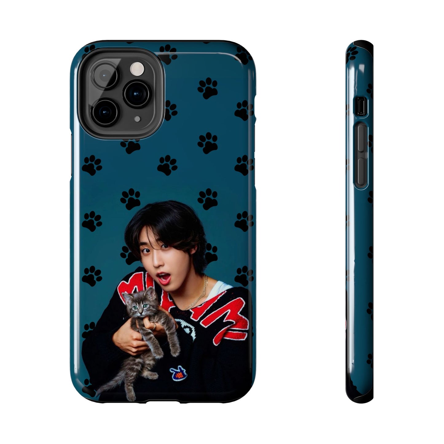 Han Jisung Paw Pattern Tough Phone Case — Photo Graphic Design