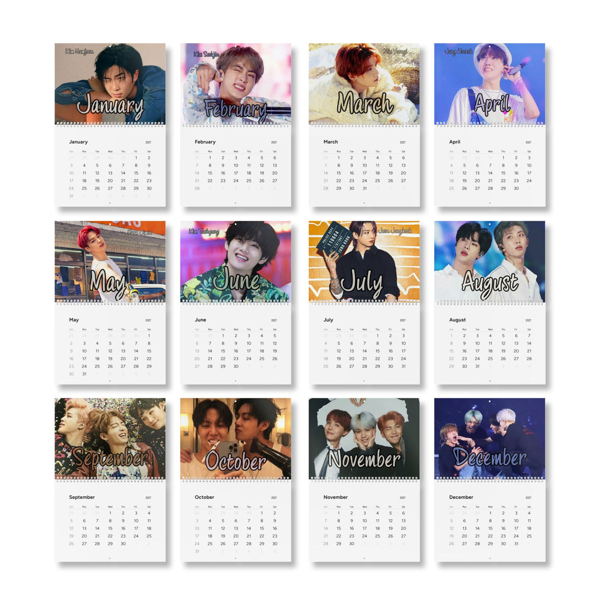 BTS 2027 Wall Calendar
