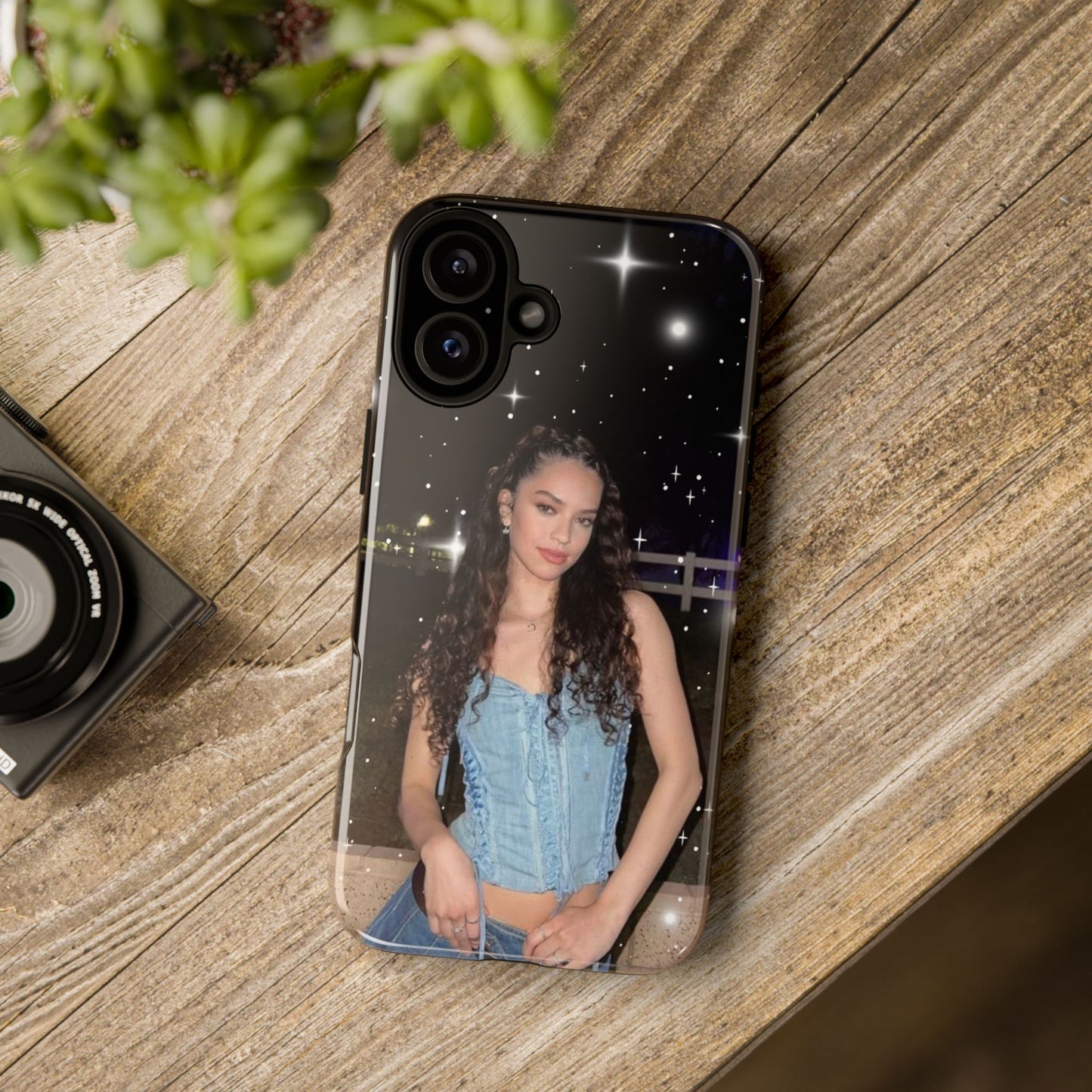 Daniela Phone Case — Glam Night Photo Sparkle Design