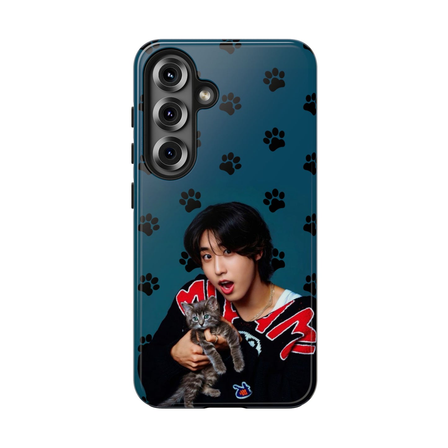 Han Jisung Paw Pattern Tough Phone Case — Photo Graphic Design