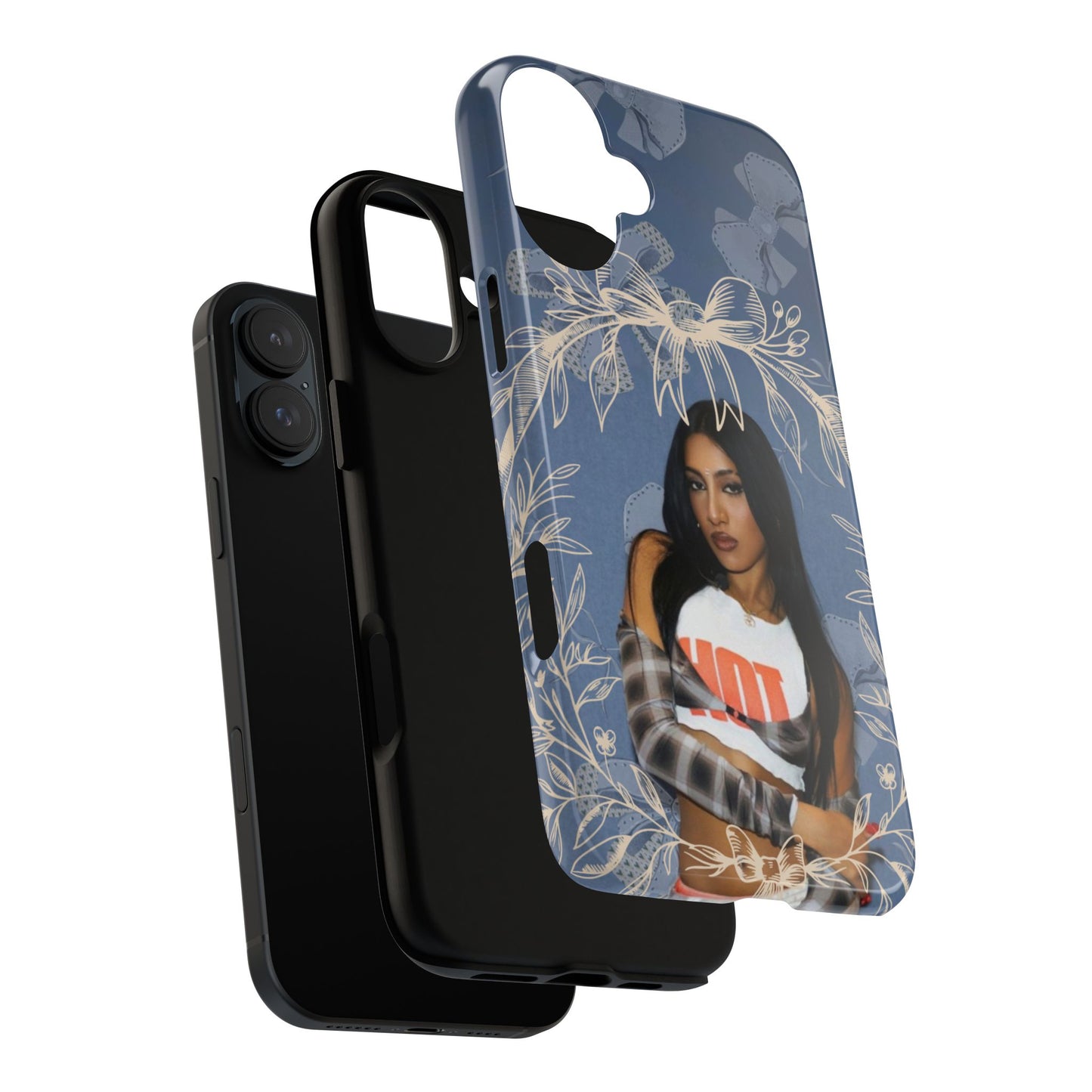 Lara Tough Phone Case — Protective Slim Case with Bow Wreath Design