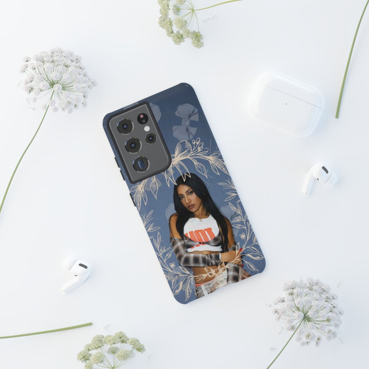 Lara Tough Phone Case — Protective Slim Case with Bow Wreath Design