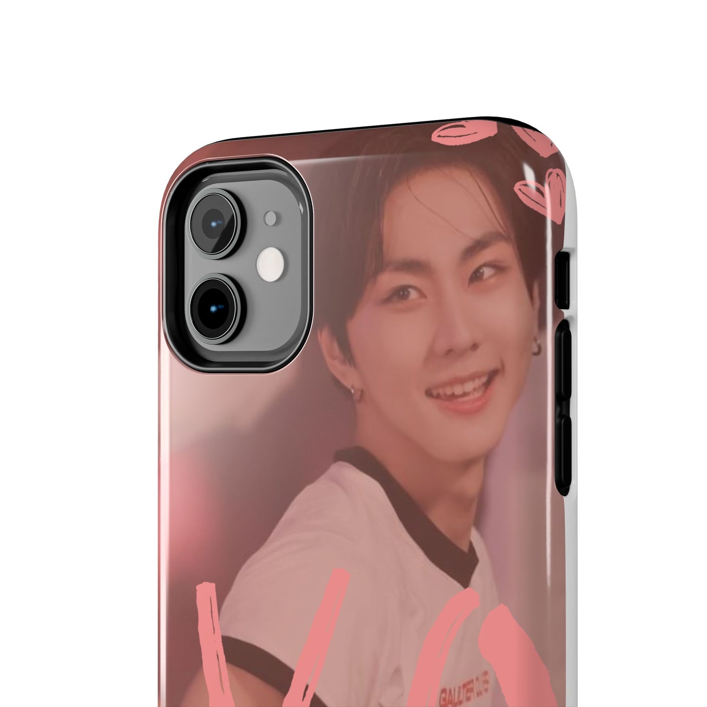 Romantic Jungwon Phone Case featuring 'XO' Design, Cute Gift for Teens, Valentine's Day, Durable Protection, Fashion Accessory, Love Themed