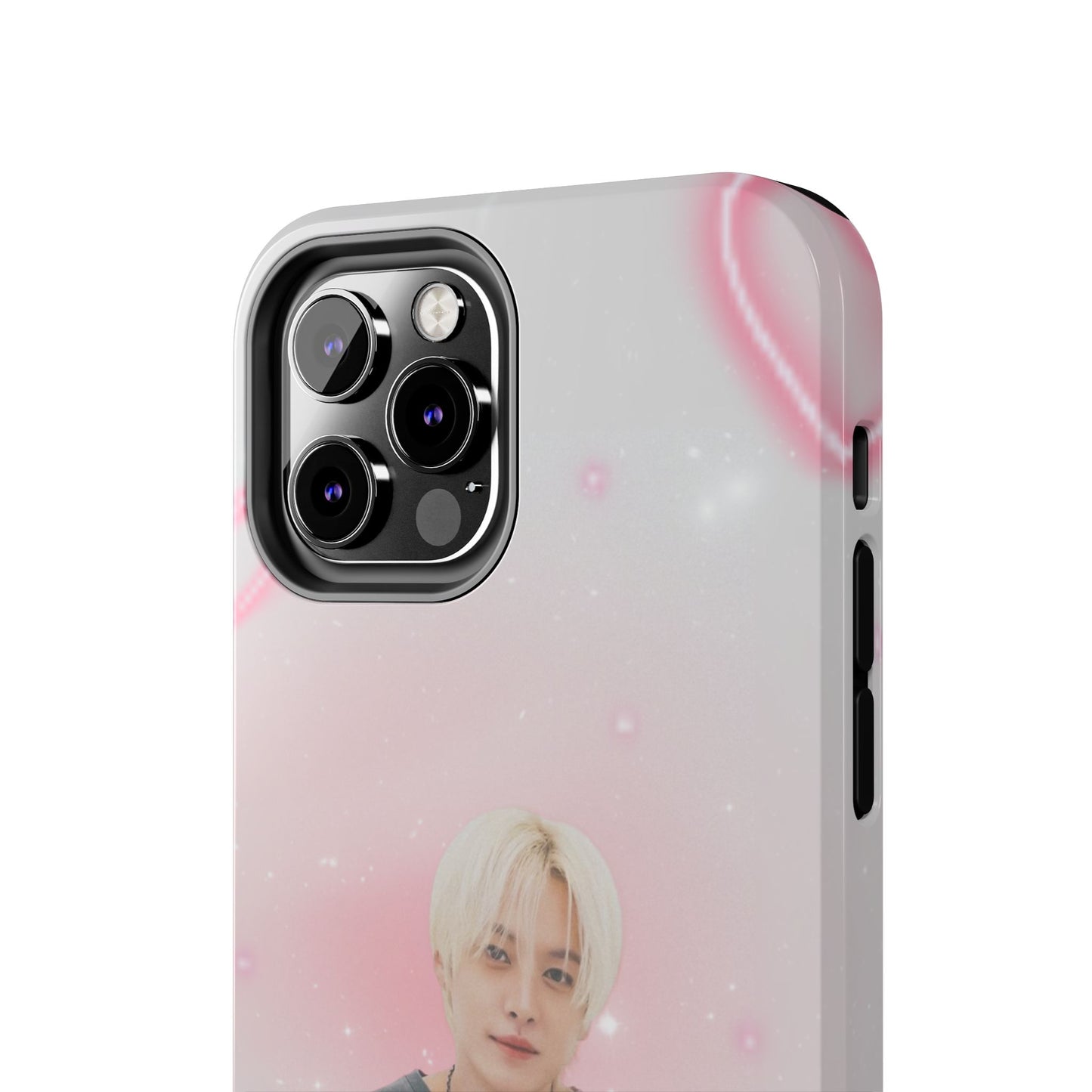 Lee Know Tough Phone Case — Pink Heart Photo Design
