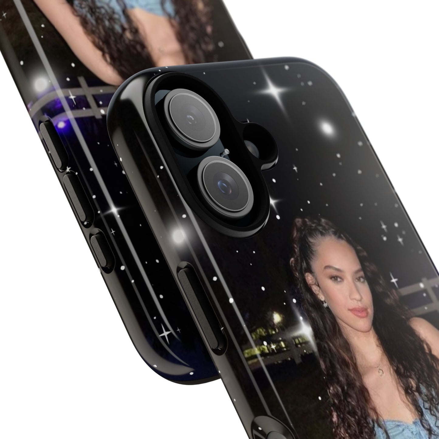 Daniela Phone Case — Glam Night Photo Sparkle Design