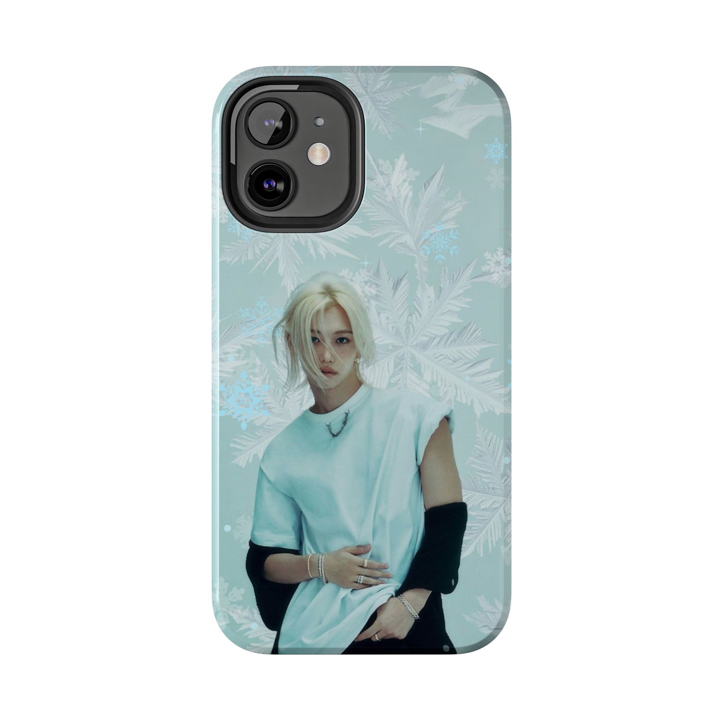 Lee Felix Tough Phone Case — Pastel K-Pop Idol Floral Armor