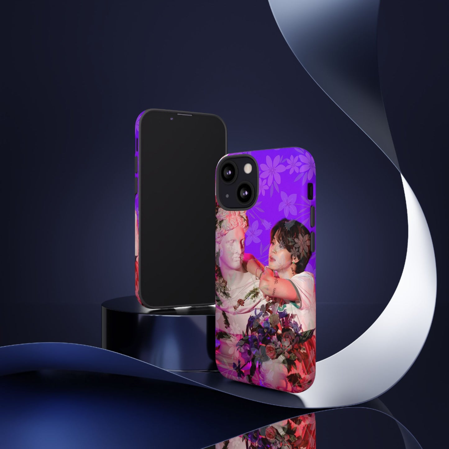 Park Jimin Phone Case — Retro Floral Phone Cover