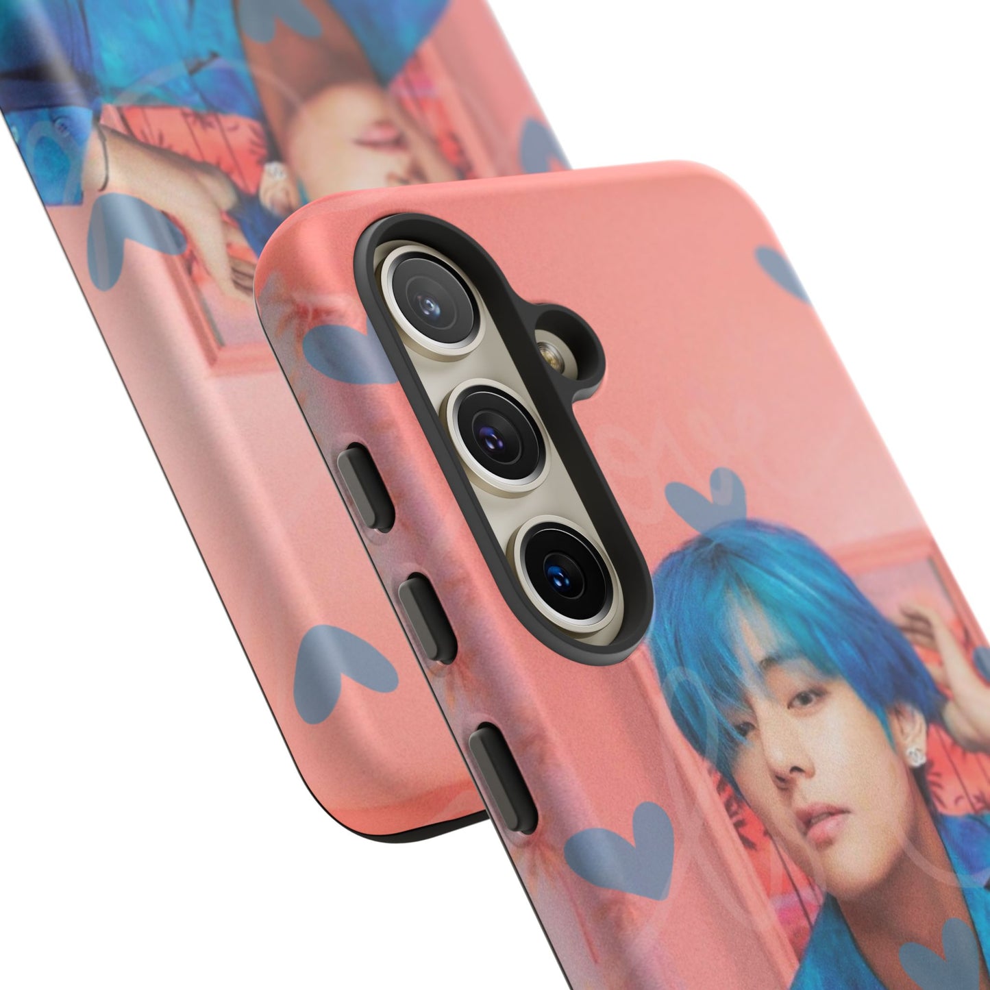 Taehyung Phone Case — Pink Heart/Love Kpop Design