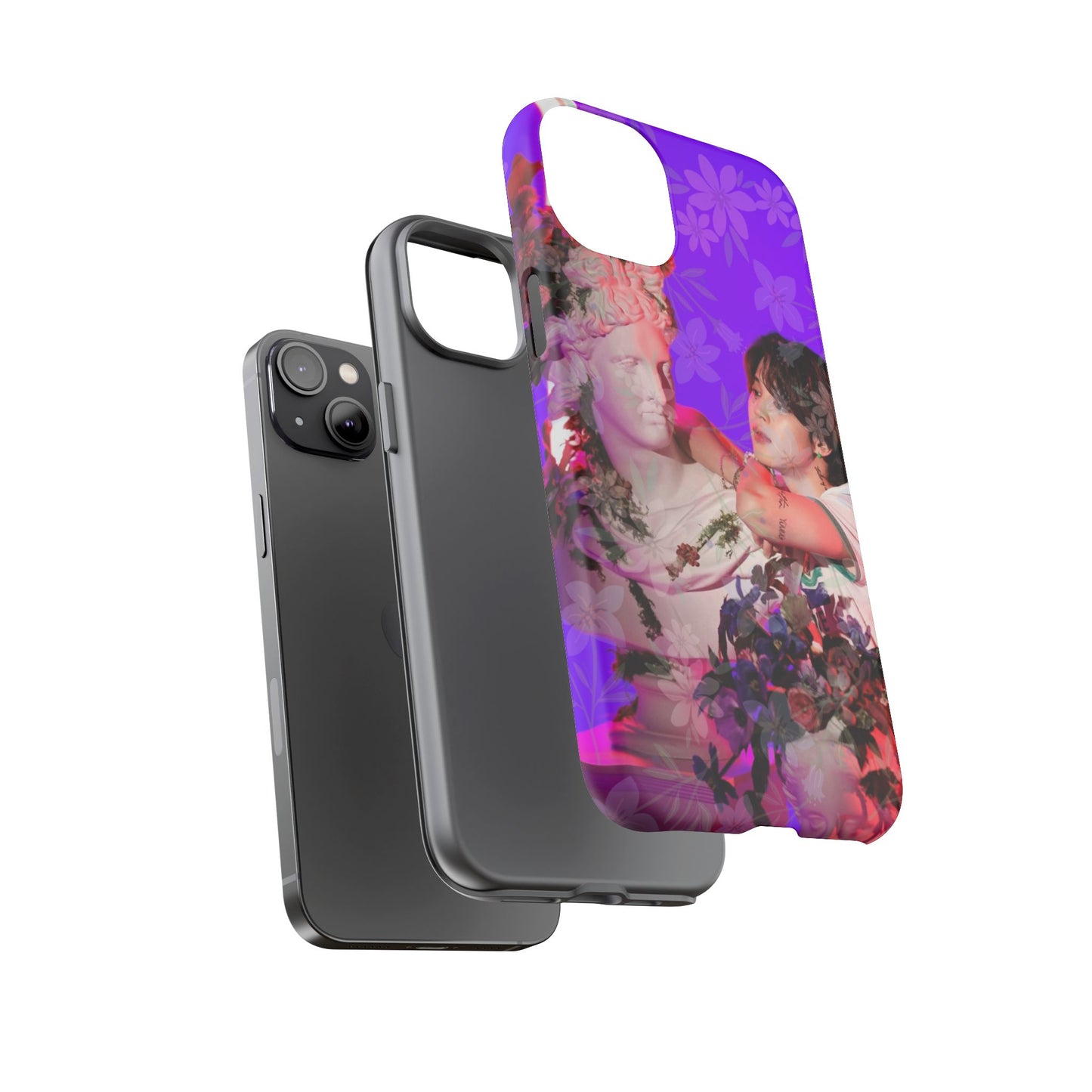 Park Jimin Phone Case — Retro Floral Phone Cover