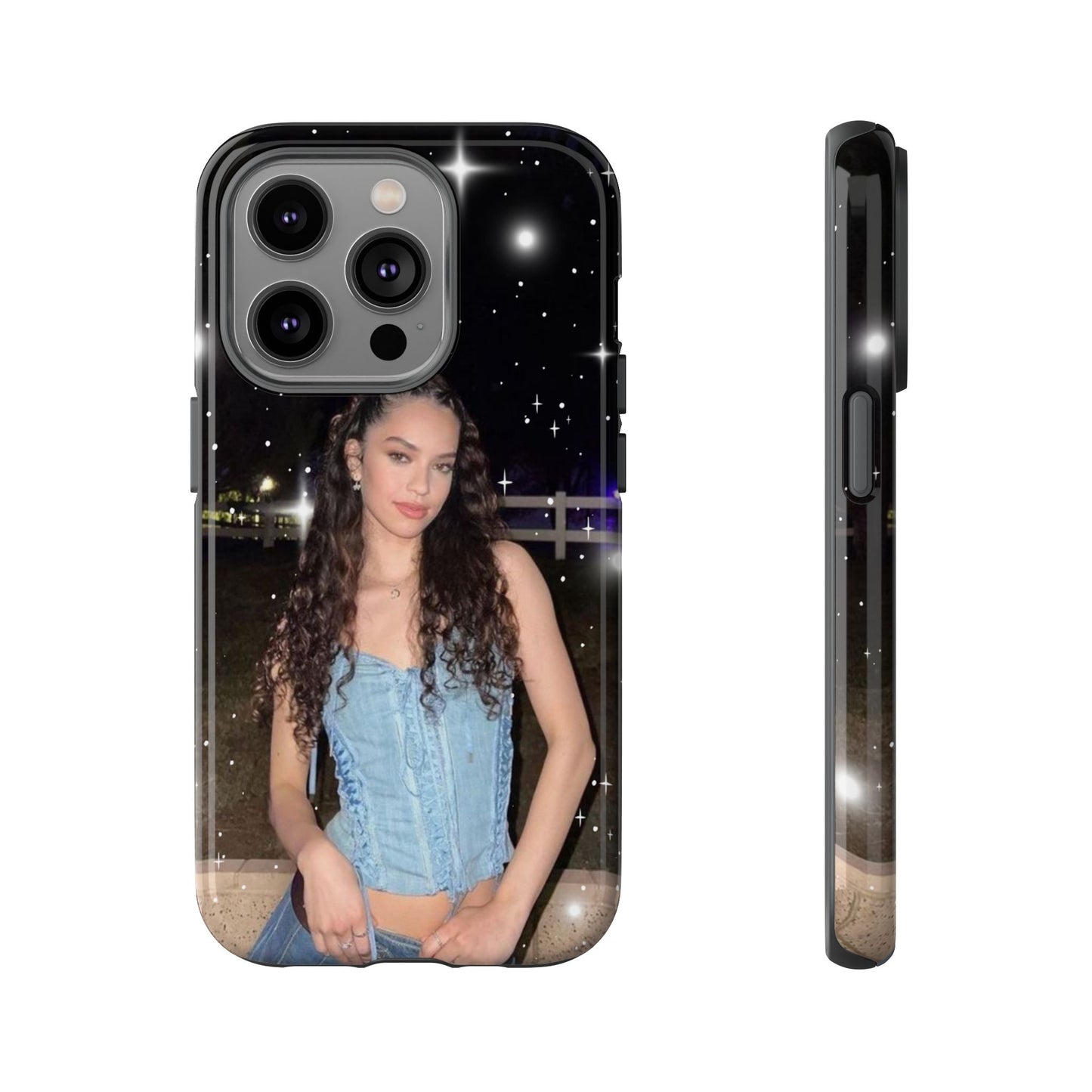 Daniela Phone Case — Glam Night Photo Sparkle Design