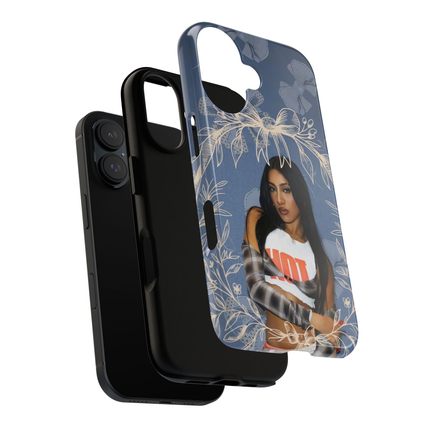 Lara Tough Phone Case — Protective Slim Case with Bow Wreath Design