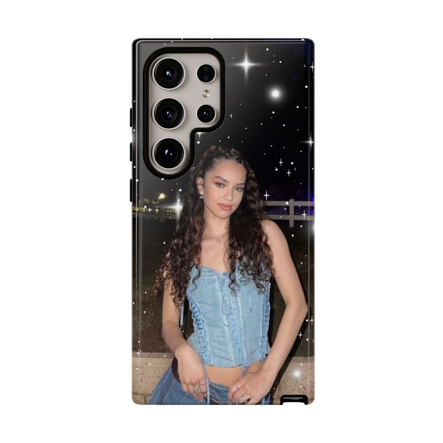 Daniela Phone Case — Glam Night Photo Sparkle Design