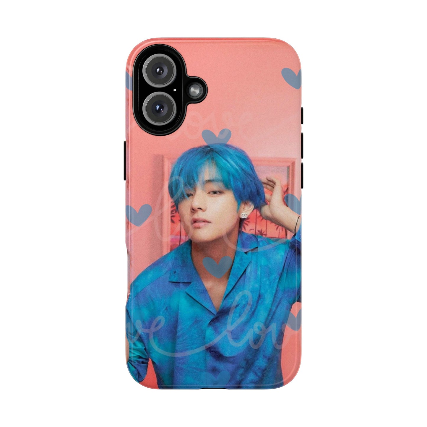 Taehyung Phone Case — Pink Heart/Love Kpop Design