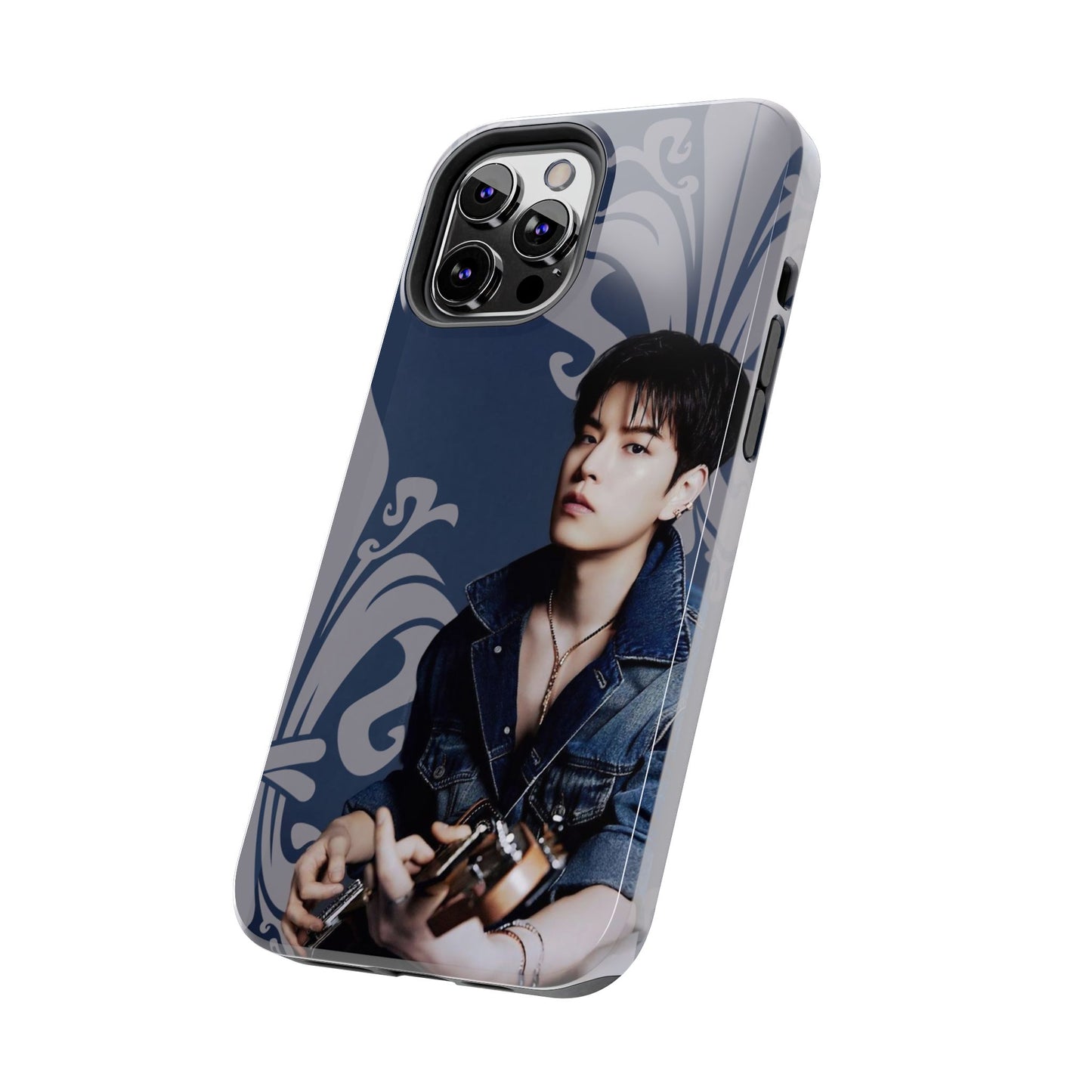Kim Seungmin Tough Phone Case — Vintage Floral Portrait Design