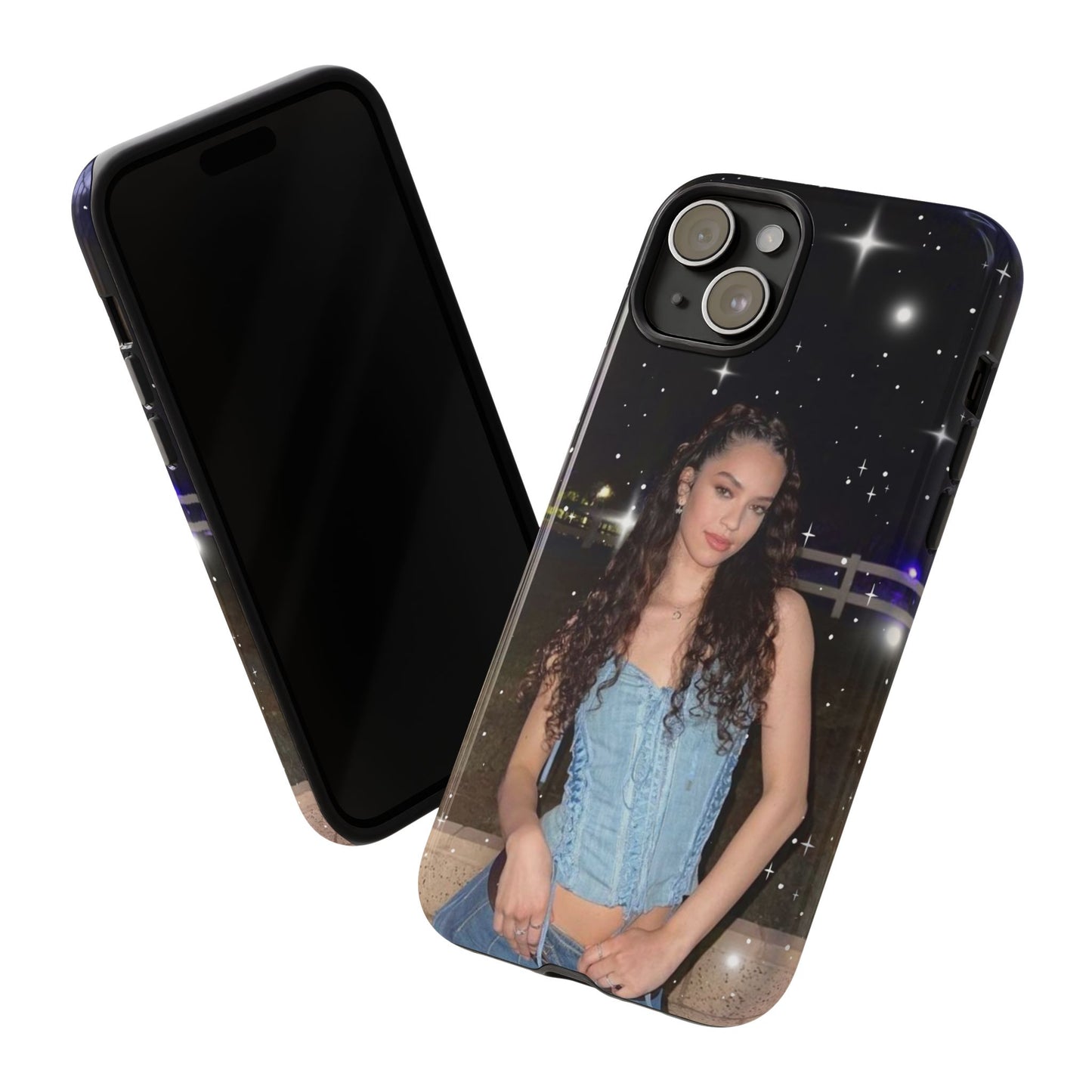 Daniela Phone Case — Glam Night Photo Sparkle Design