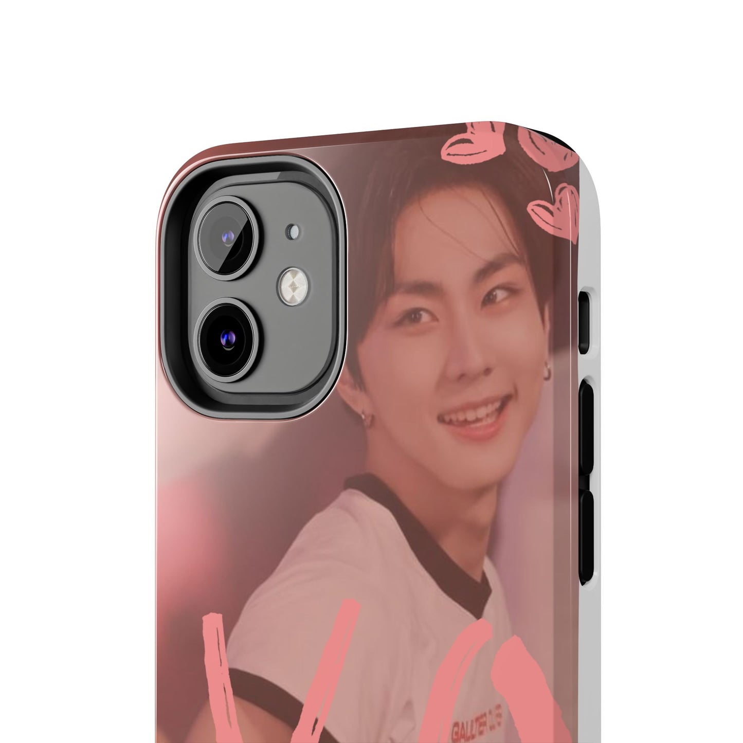 Romantic Jungwon Phone Case featuring 'XO' Design, Cute Gift for Teens, Valentine's Day, Durable Protection, Fashion Accessory, Love Themed