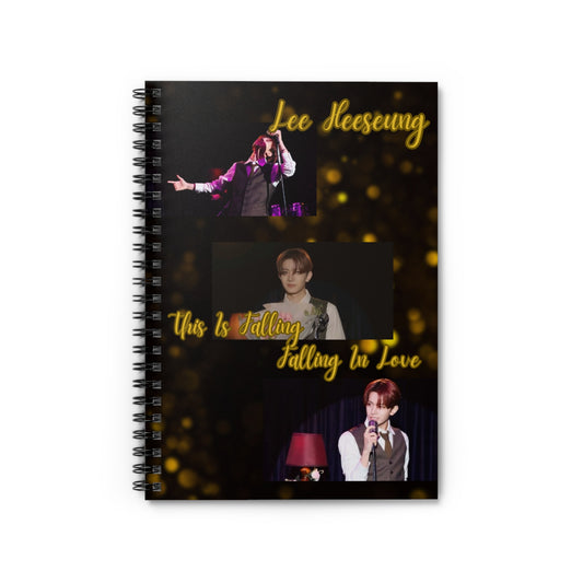 Lee Heeseung Spiral Notebook - Falling in Love Design