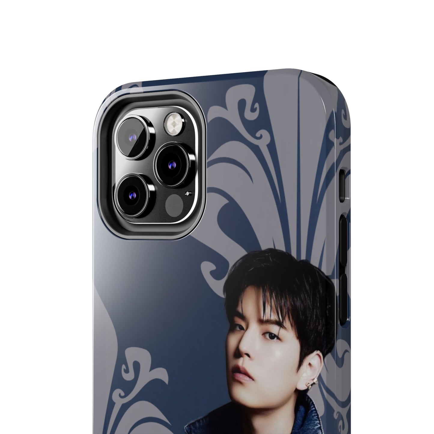 Kim Seungmin Tough Phone Case — Vintage Floral Portrait Design