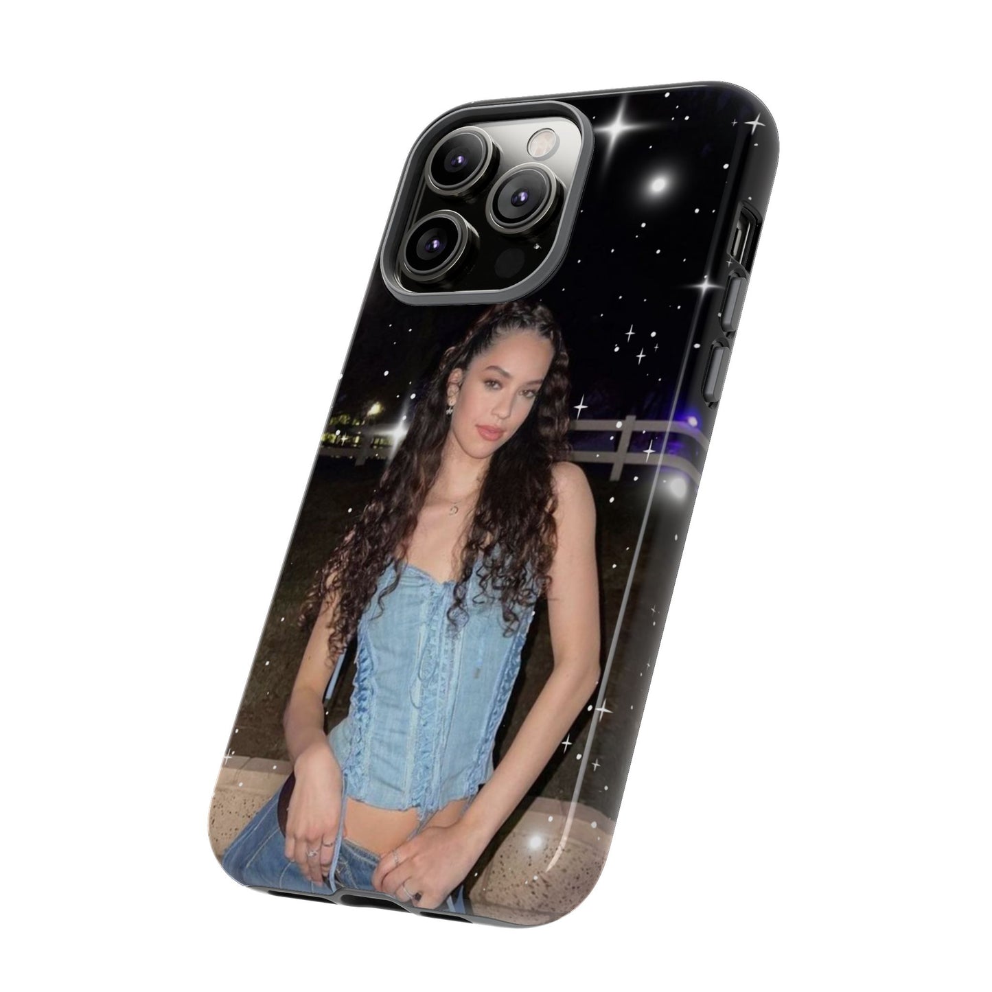 Daniela Phone Case — Glam Night Photo Sparkle Design