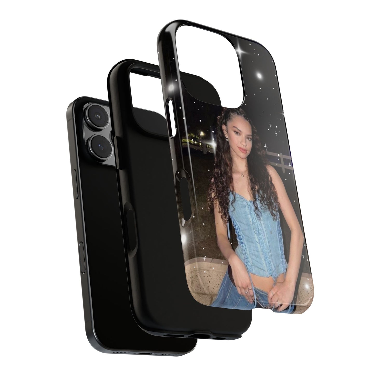 Daniela Phone Case — Glam Night Photo Sparkle Design