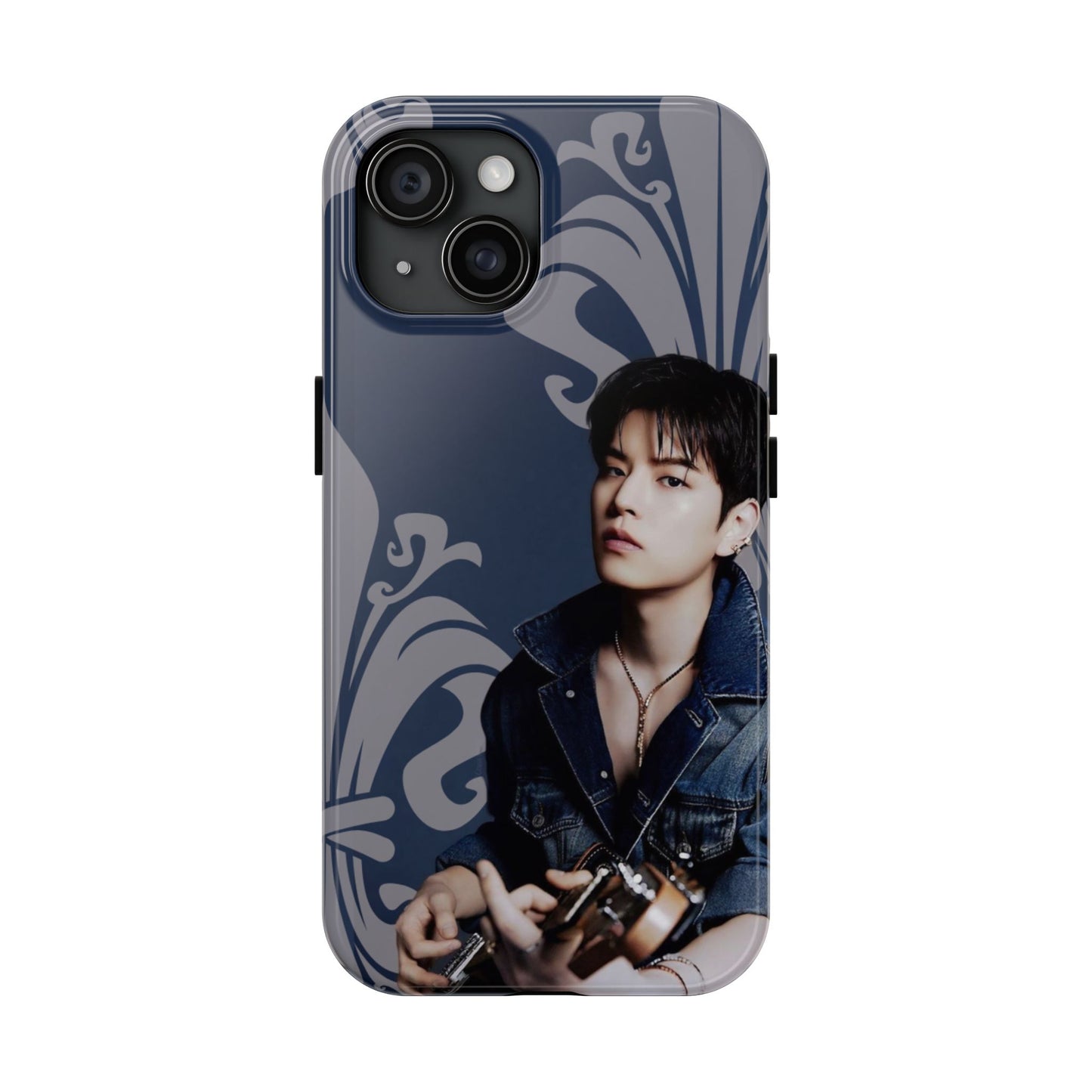 Kim Seungmin Tough Phone Case — Vintage Floral Portrait Design
