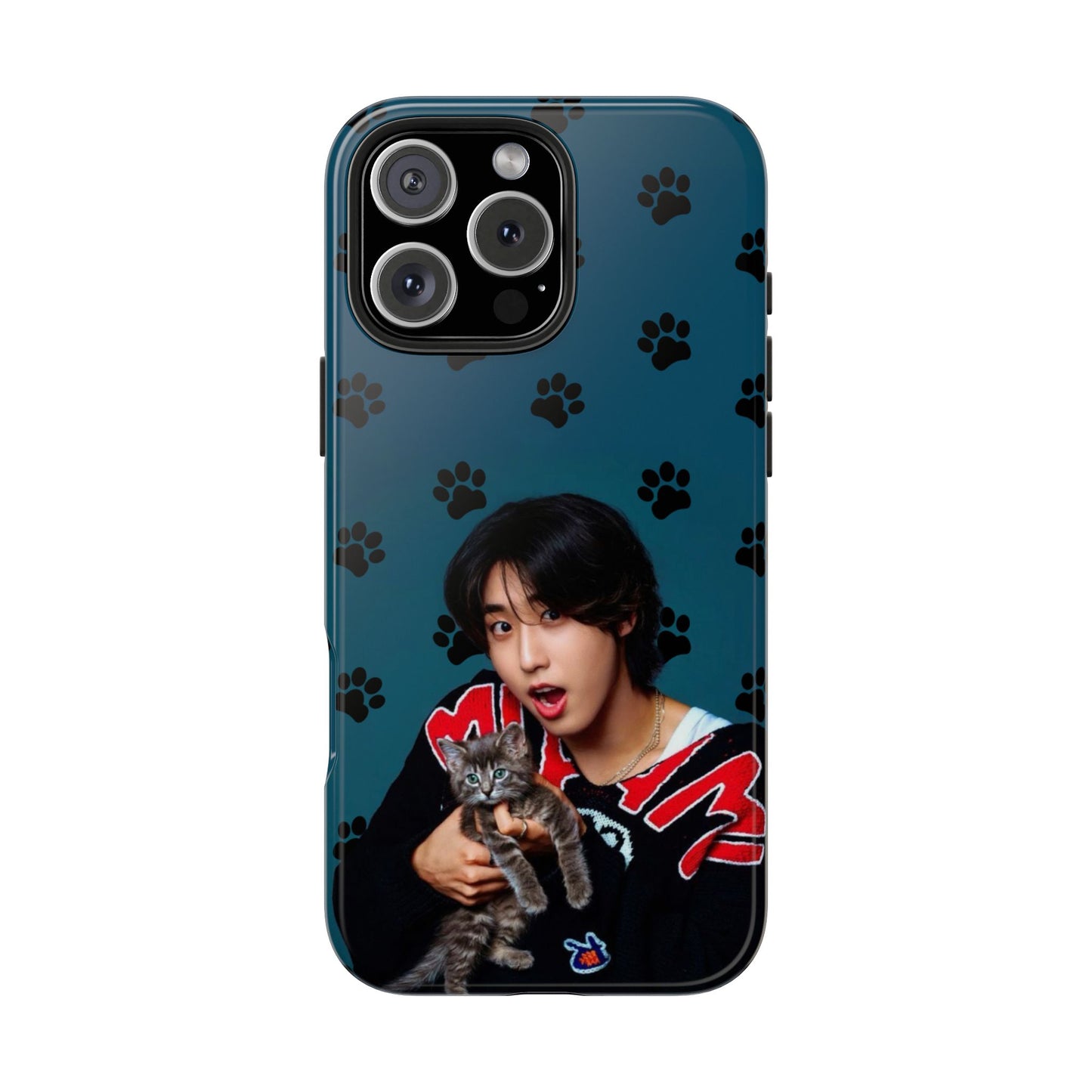Han Jisung Paw Pattern Tough Phone Case — Photo Graphic Design