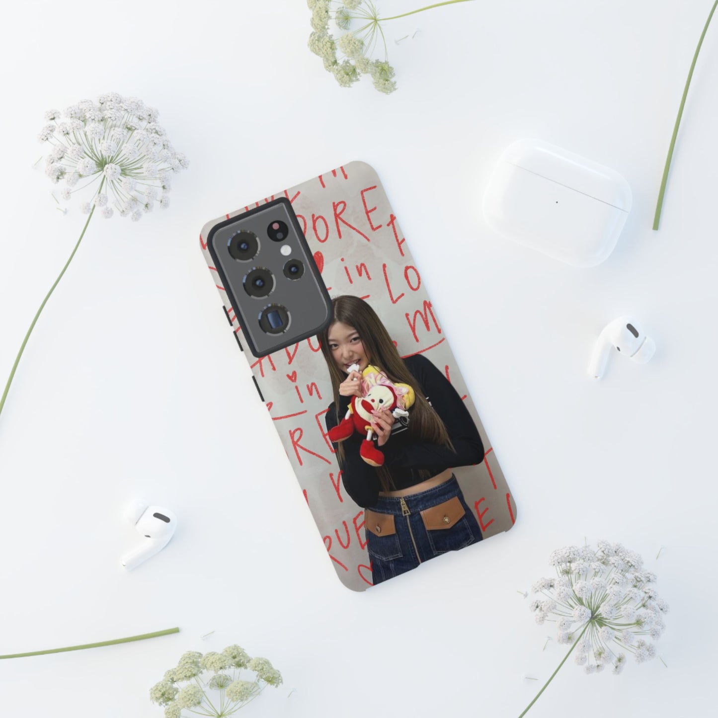 Yoonchae Phone Case — Adore Graffiti Heart Background