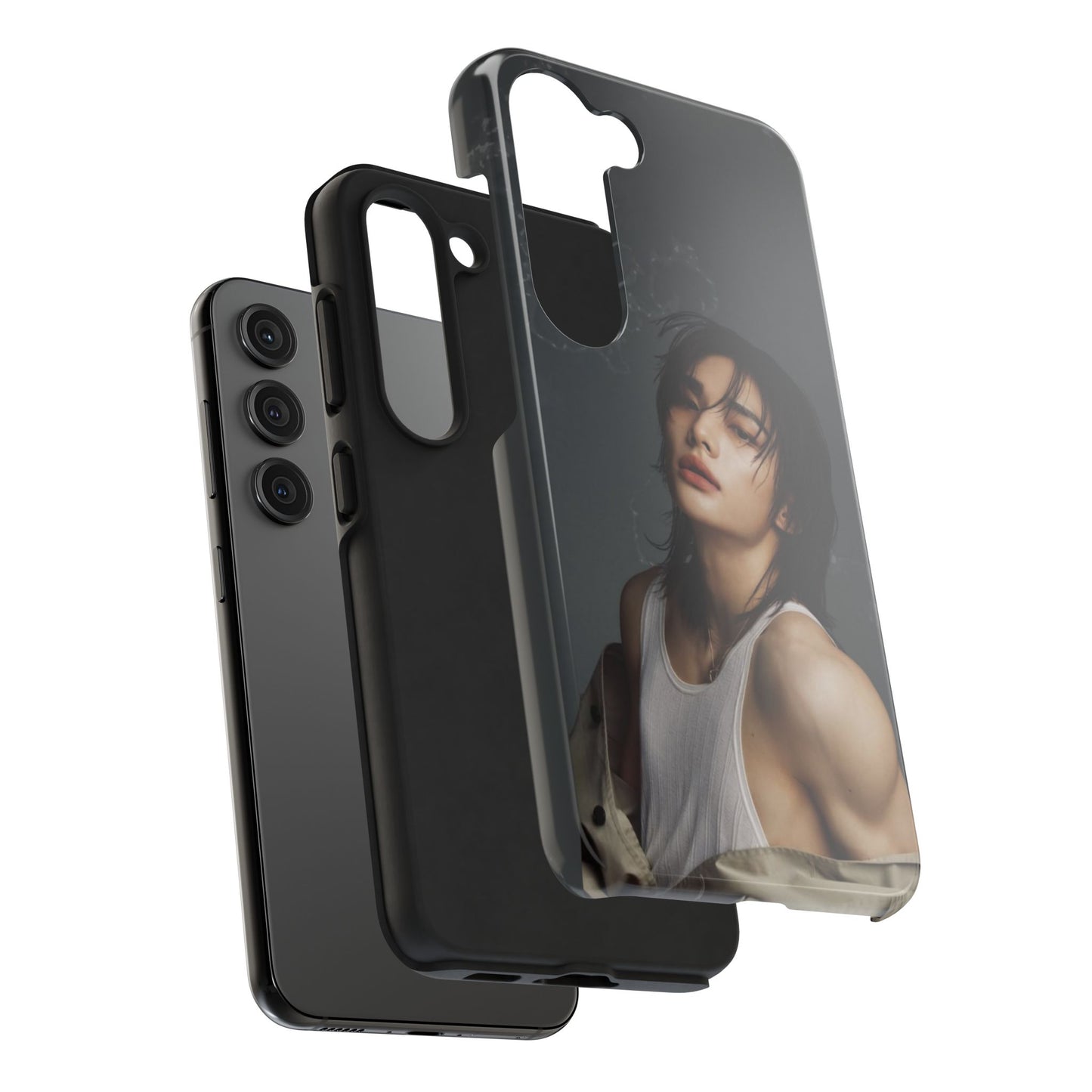 Hyunjin Tough Phone Case — Moody Portrait Slim Protective Case