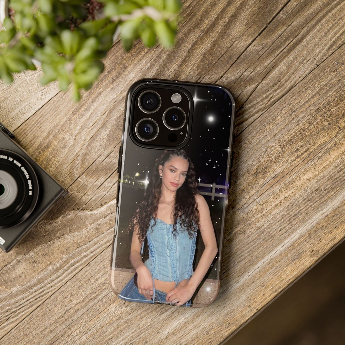 Daniela Phone Case — Glam Night Photo Sparkle Design