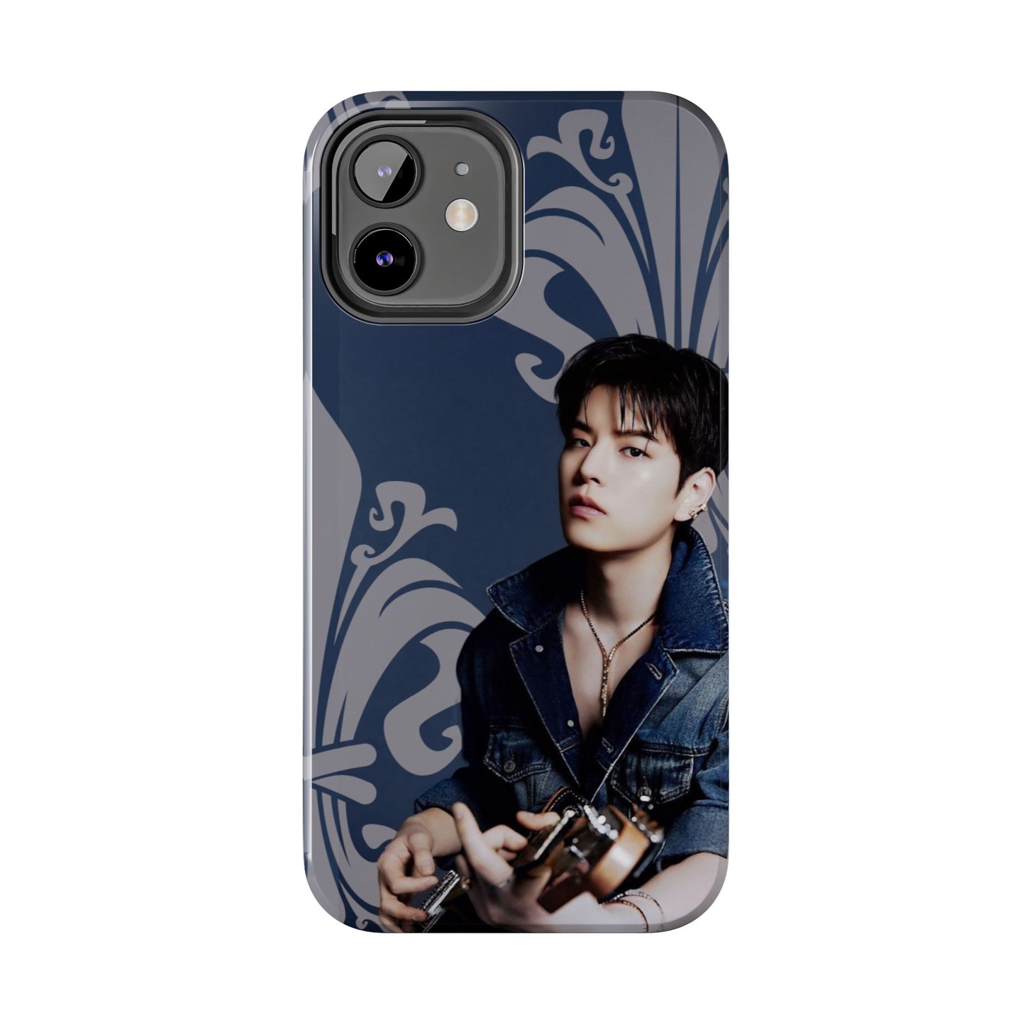 Kim Seungmin Tough Phone Case — Vintage Floral Portrait Design