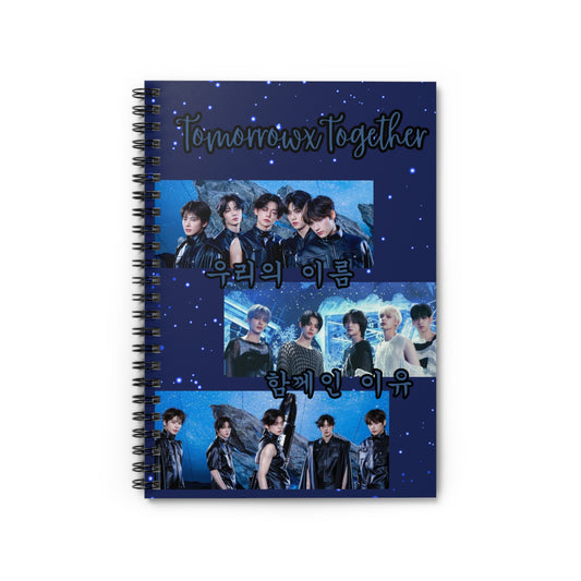 K-Pop Themed Spiral Notebook - Tomorrow X Together Design