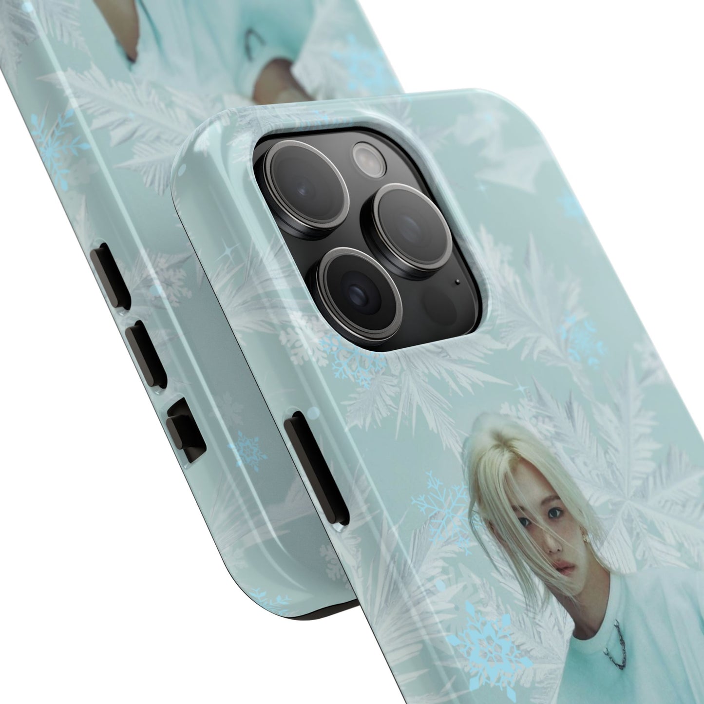 Lee Felix Tough Phone Case — Pastel K-Pop Idol Floral Armor