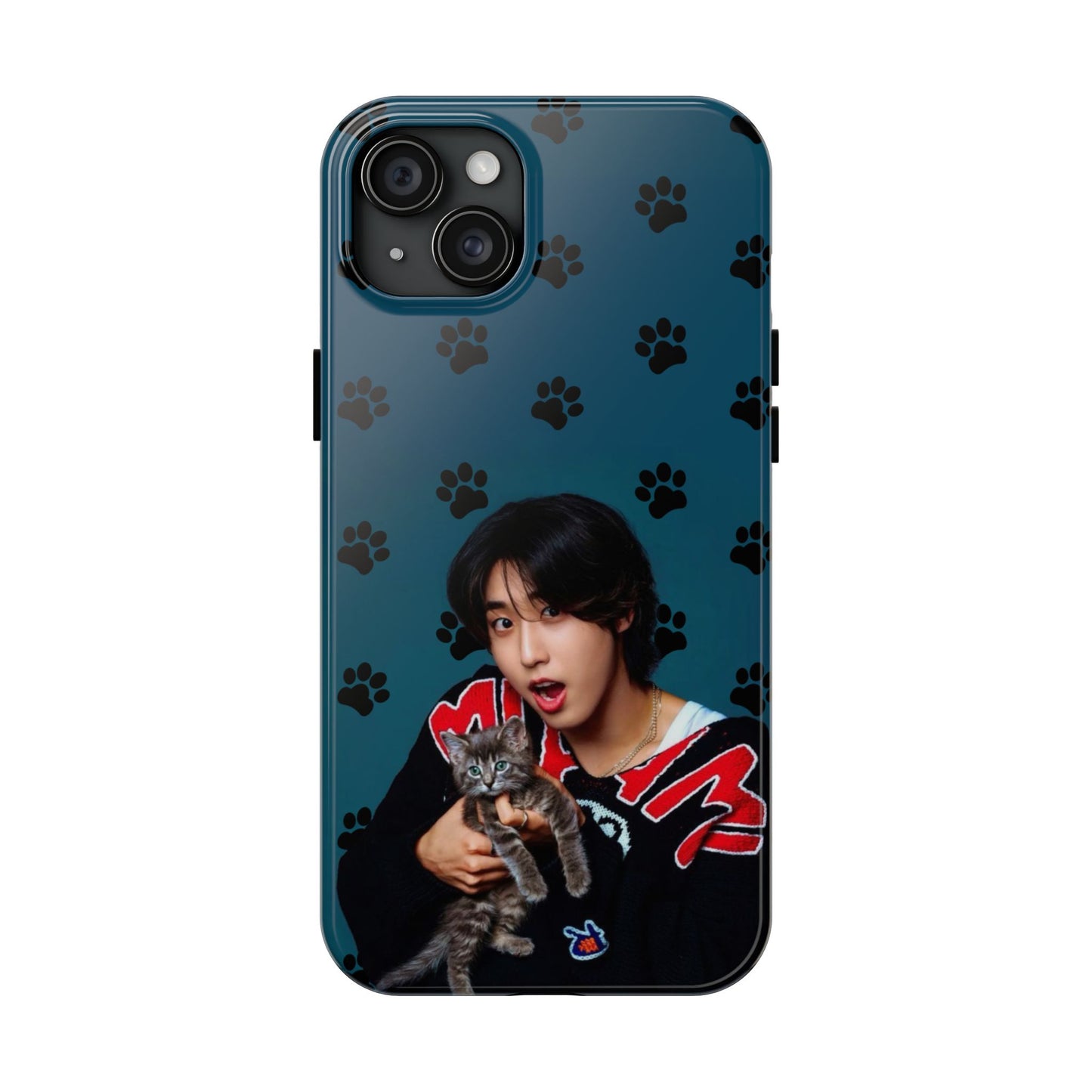 Han Jisung Paw Pattern Tough Phone Case — Photo Graphic Design