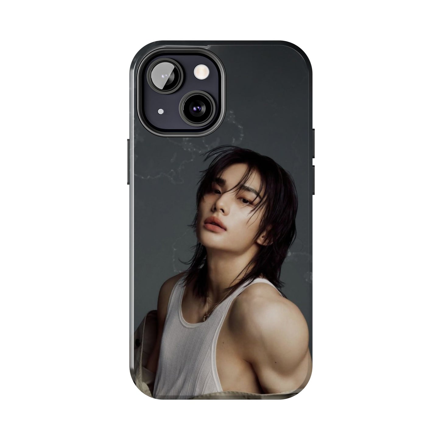 Hyunjin Tough Phone Case — Moody Portrait Slim Protective Case